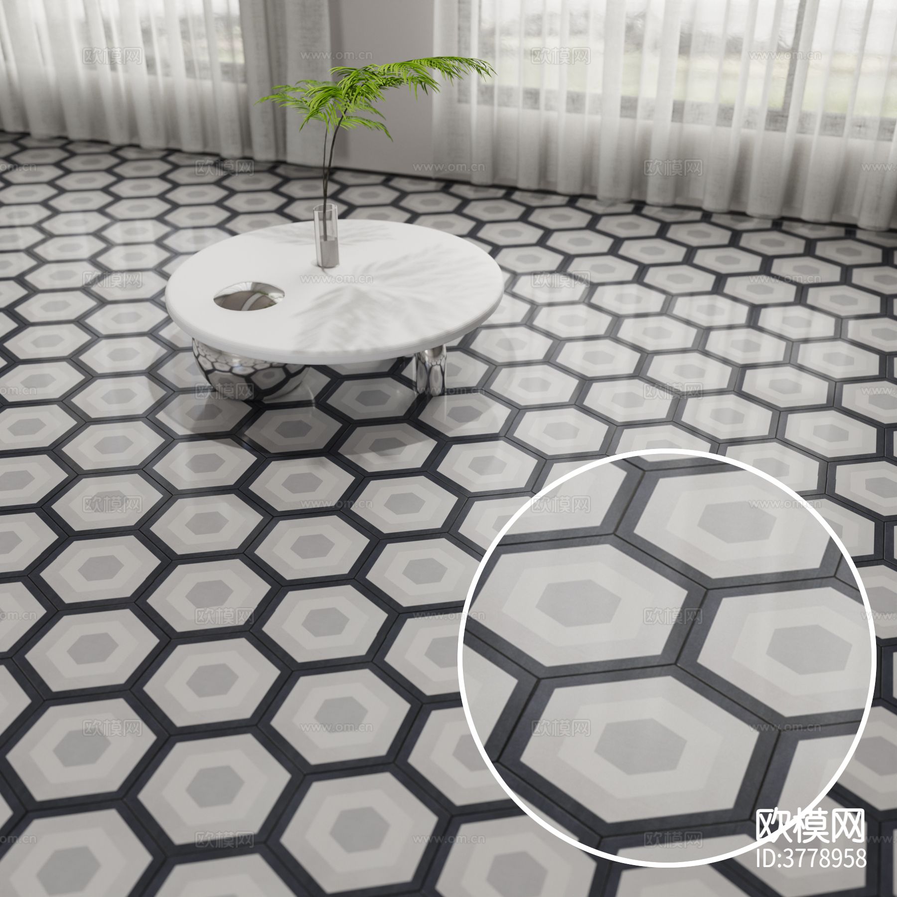 地砖 六角砖材质下载