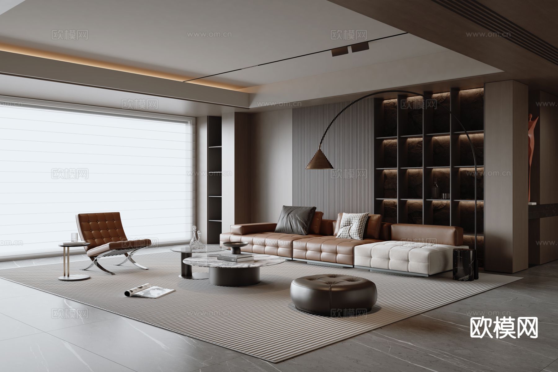 意式客厅3d模型下载