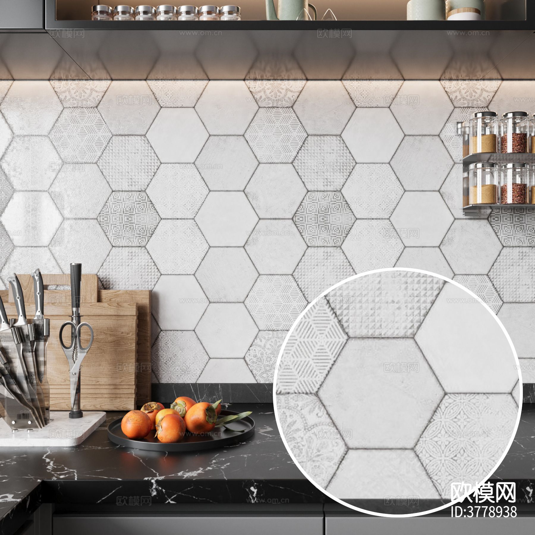 墙砖 六角砖材质下载