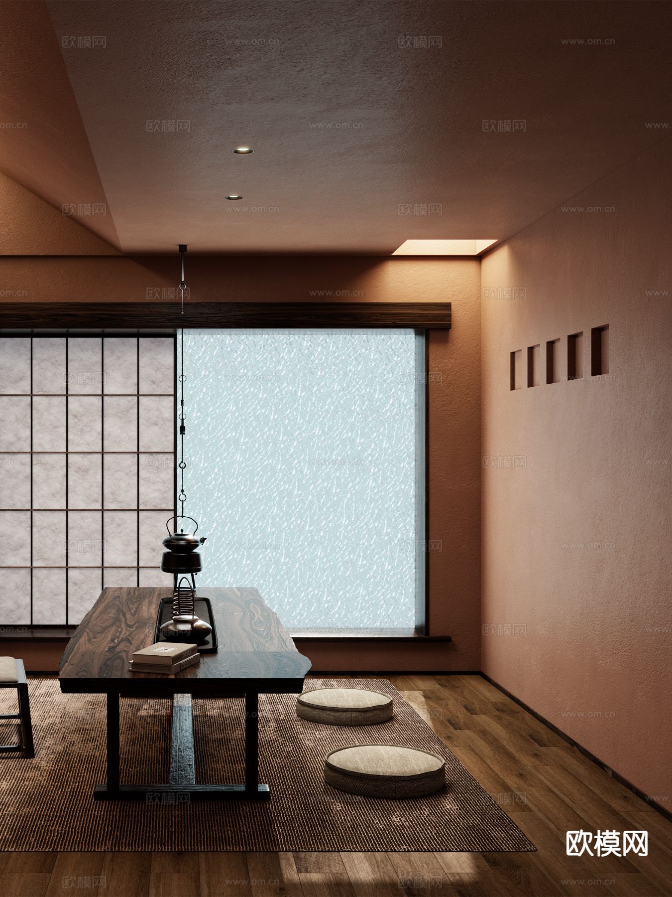 中式茶室3d模型下载（渲染图4）