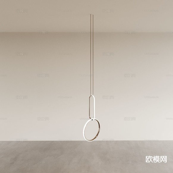 圆环吊灯 餐厅吊灯3d模型下载
