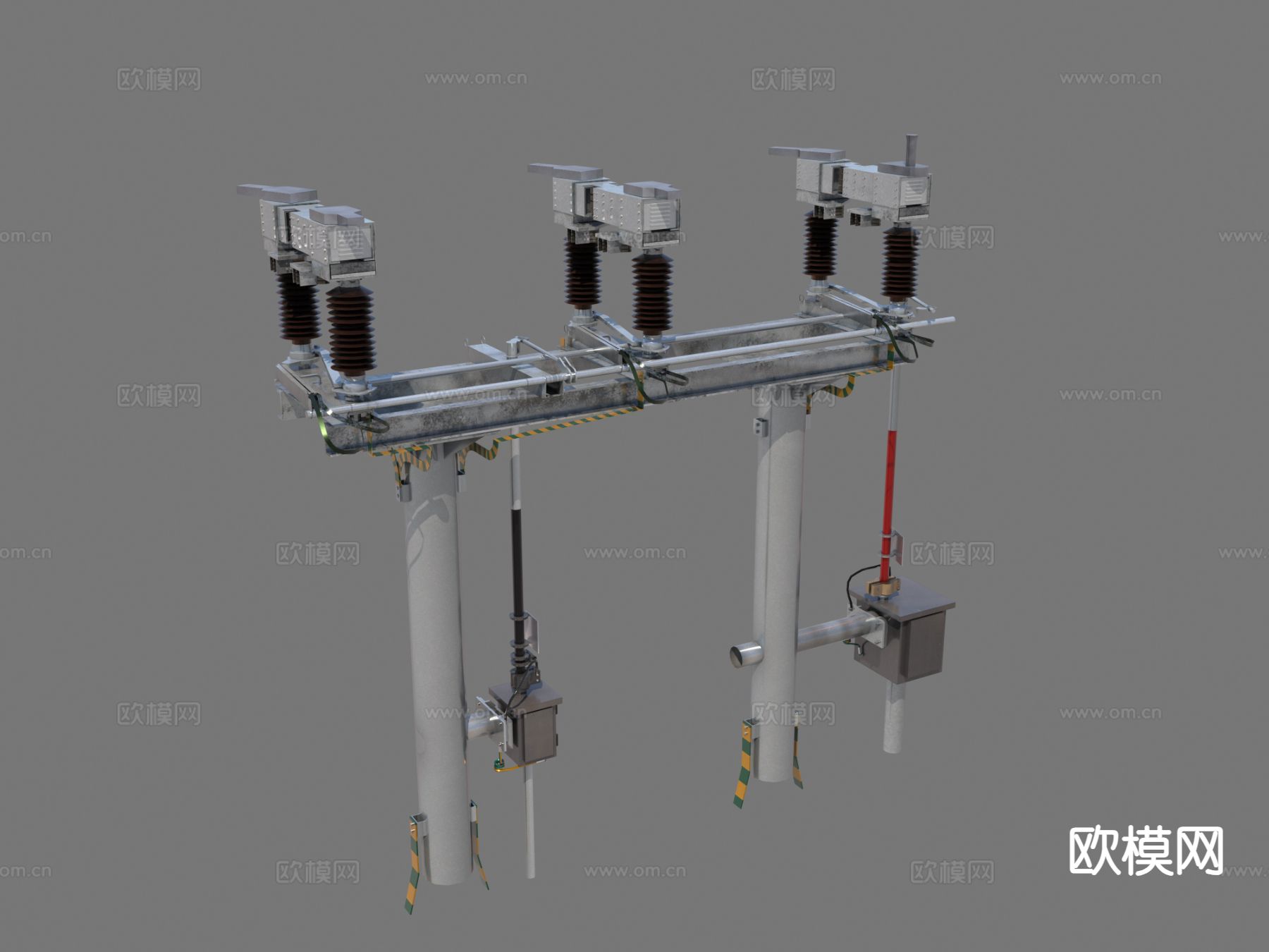 高压隔离开关 隔离开关3d模型