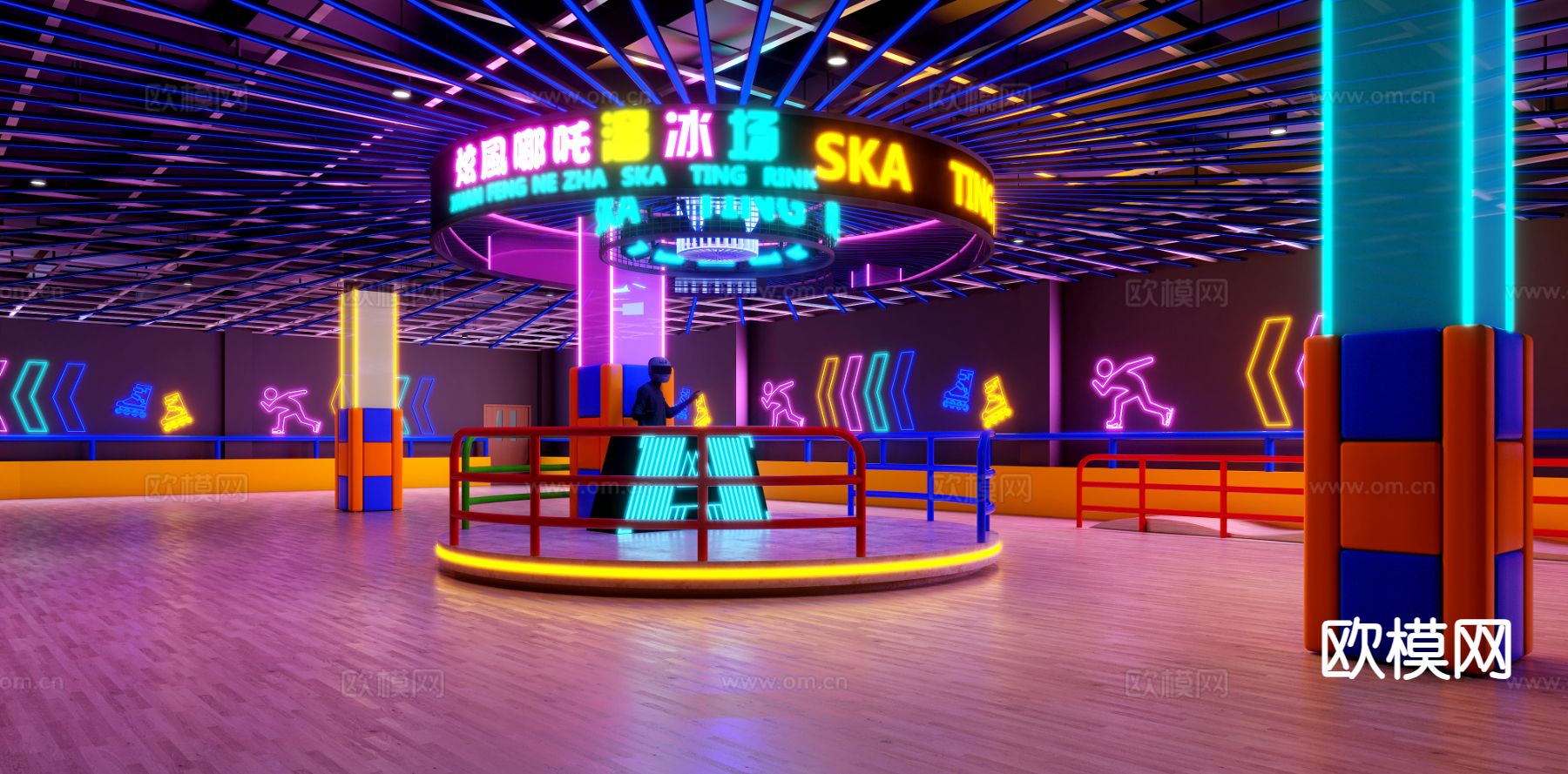 现代娱乐溜冰场3d模型下载