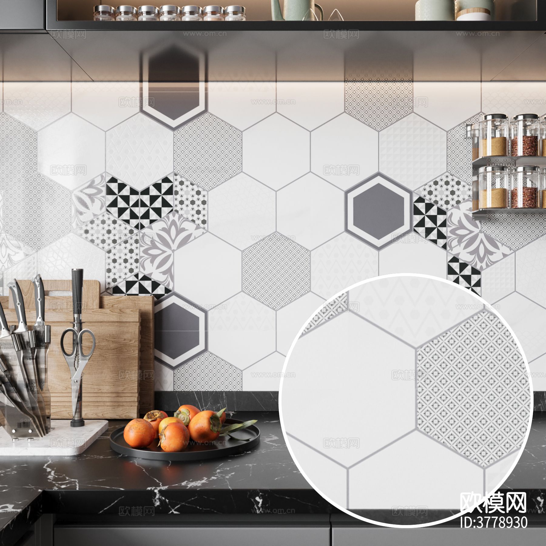 墙砖 六角砖材质下载