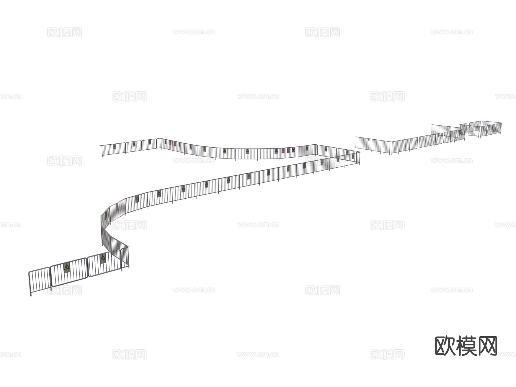 电站栅栏 围栏3d模型