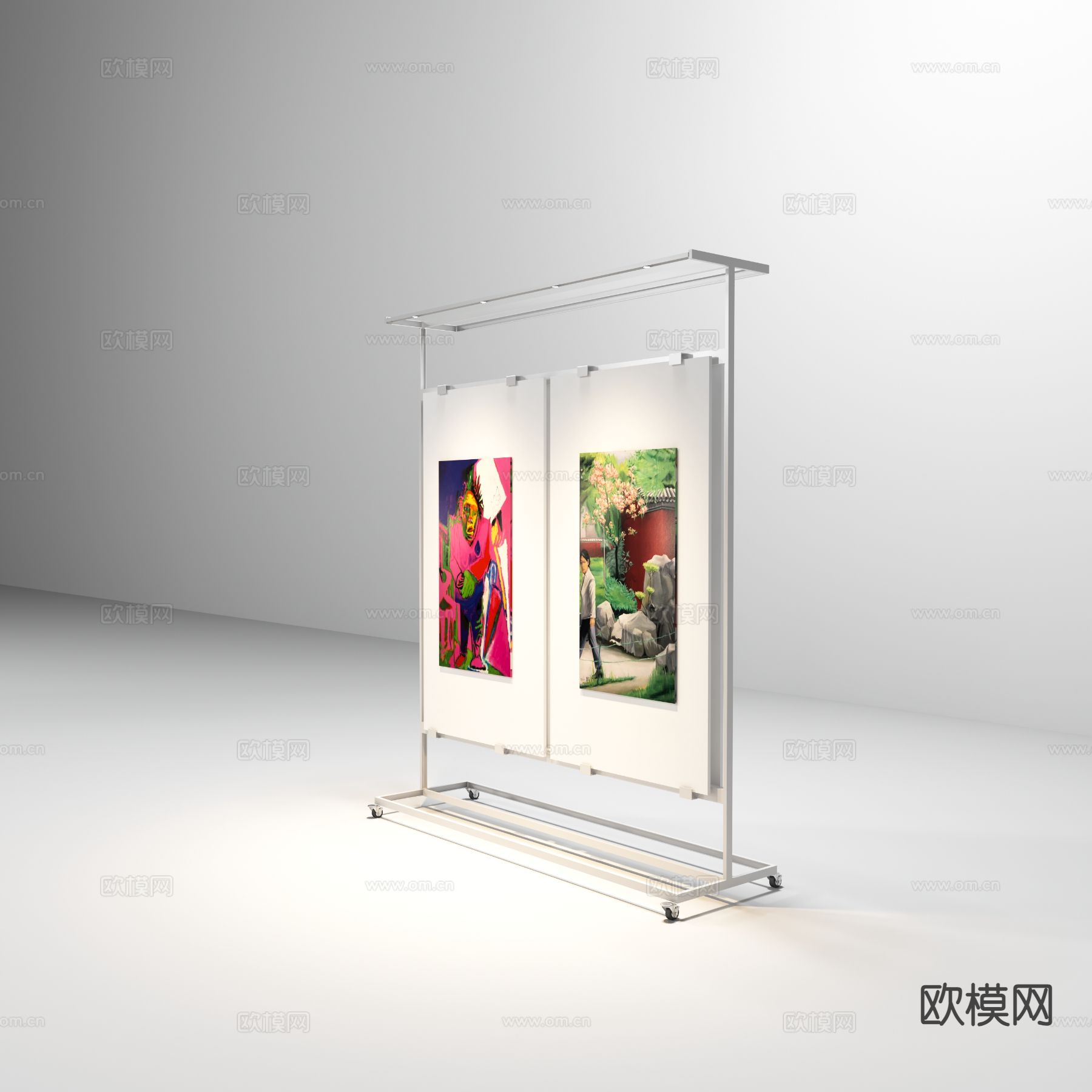 艺术画展架 画架3d模型