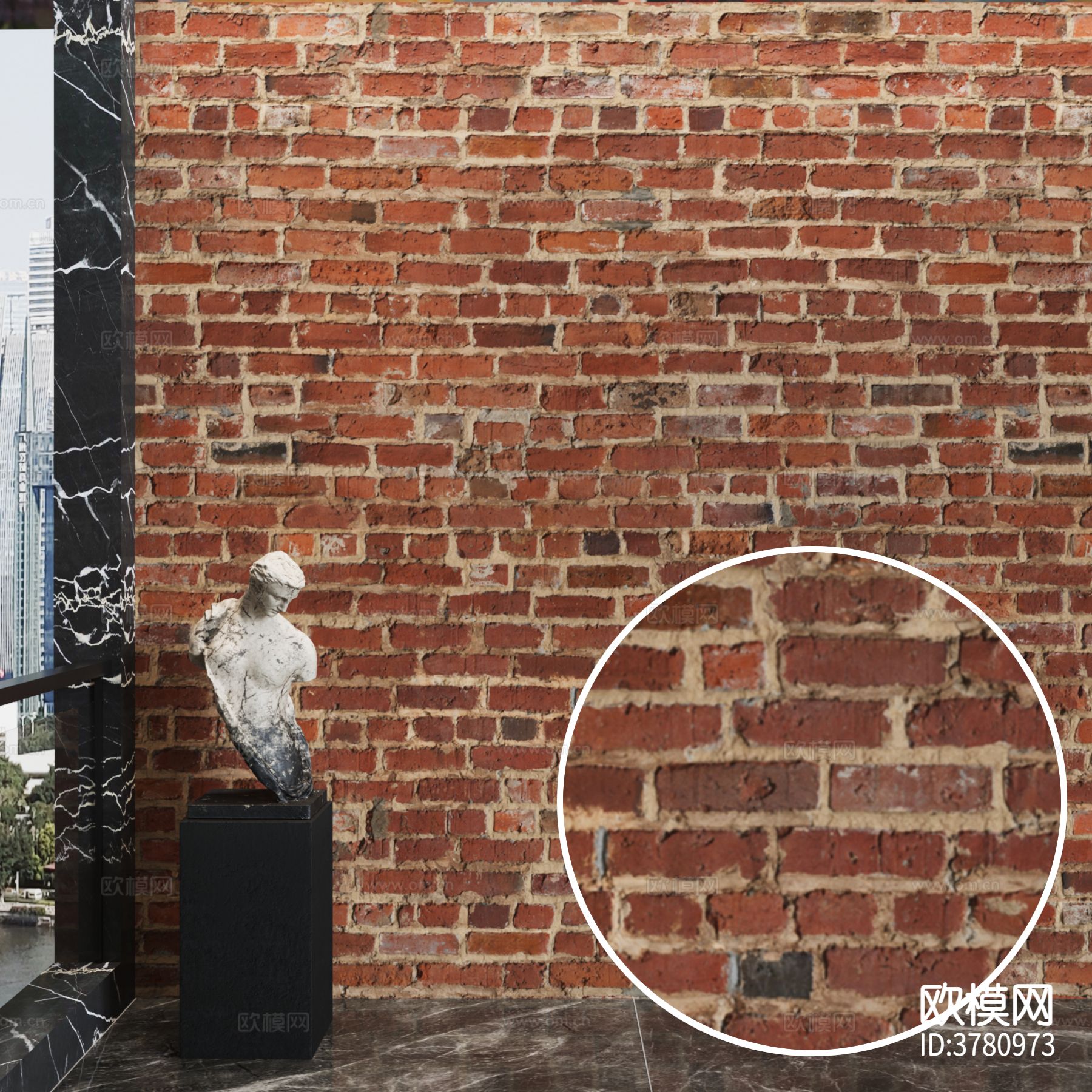 红砖 墙砖材质下载