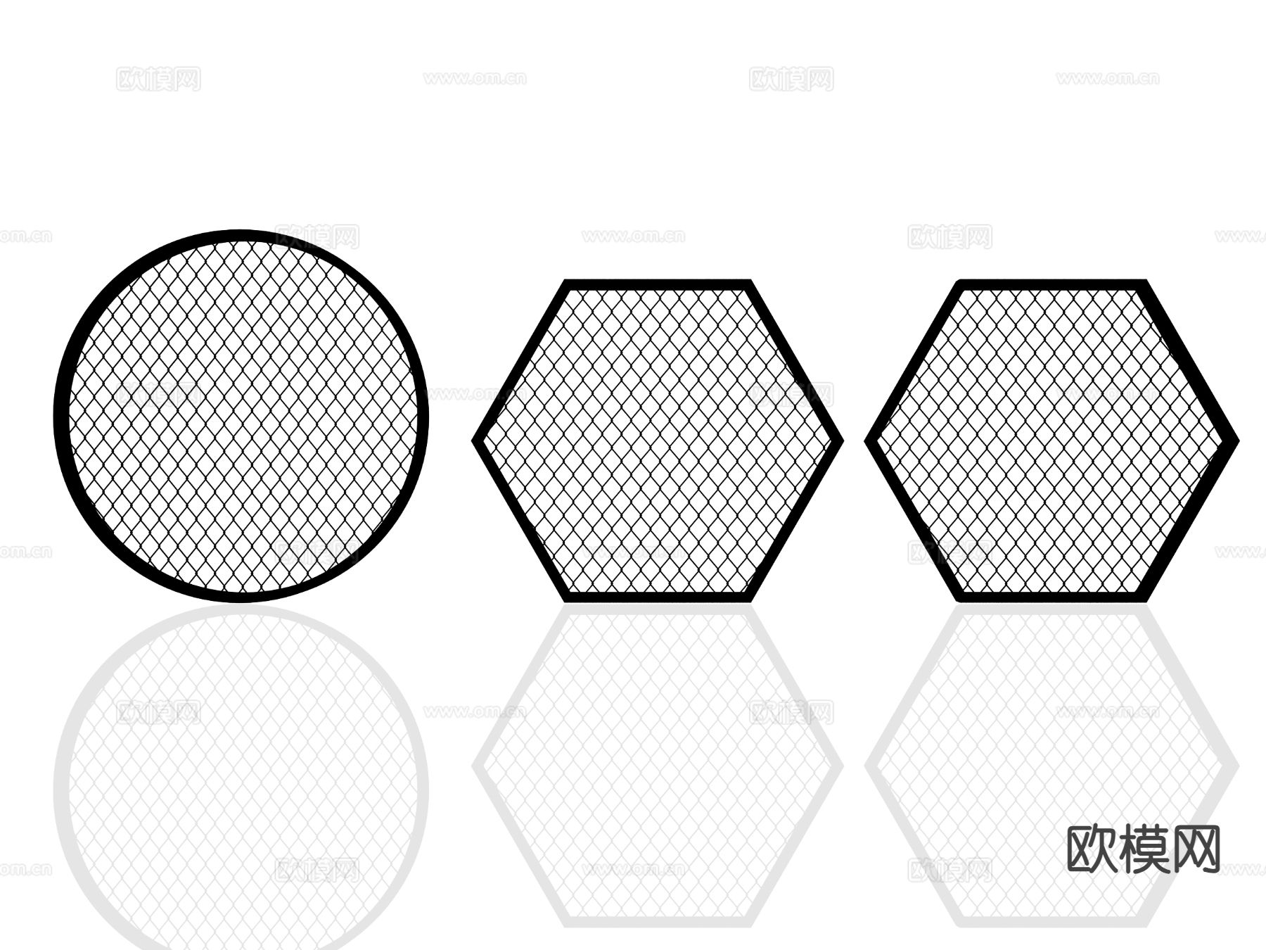 工业风铁丝网 围栏 护栏 金属网 防盗网3d模型