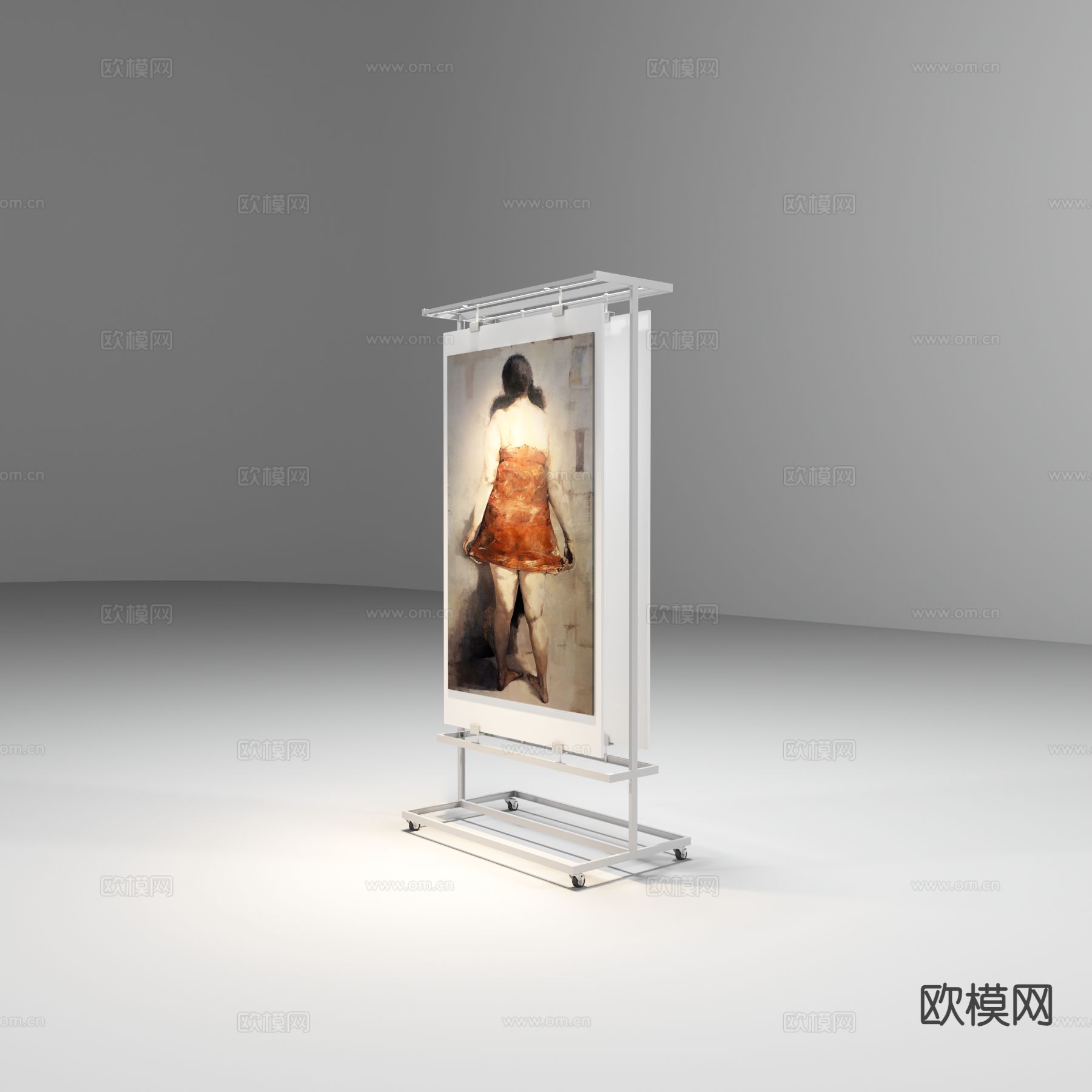 艺术画展架 画架3d模型