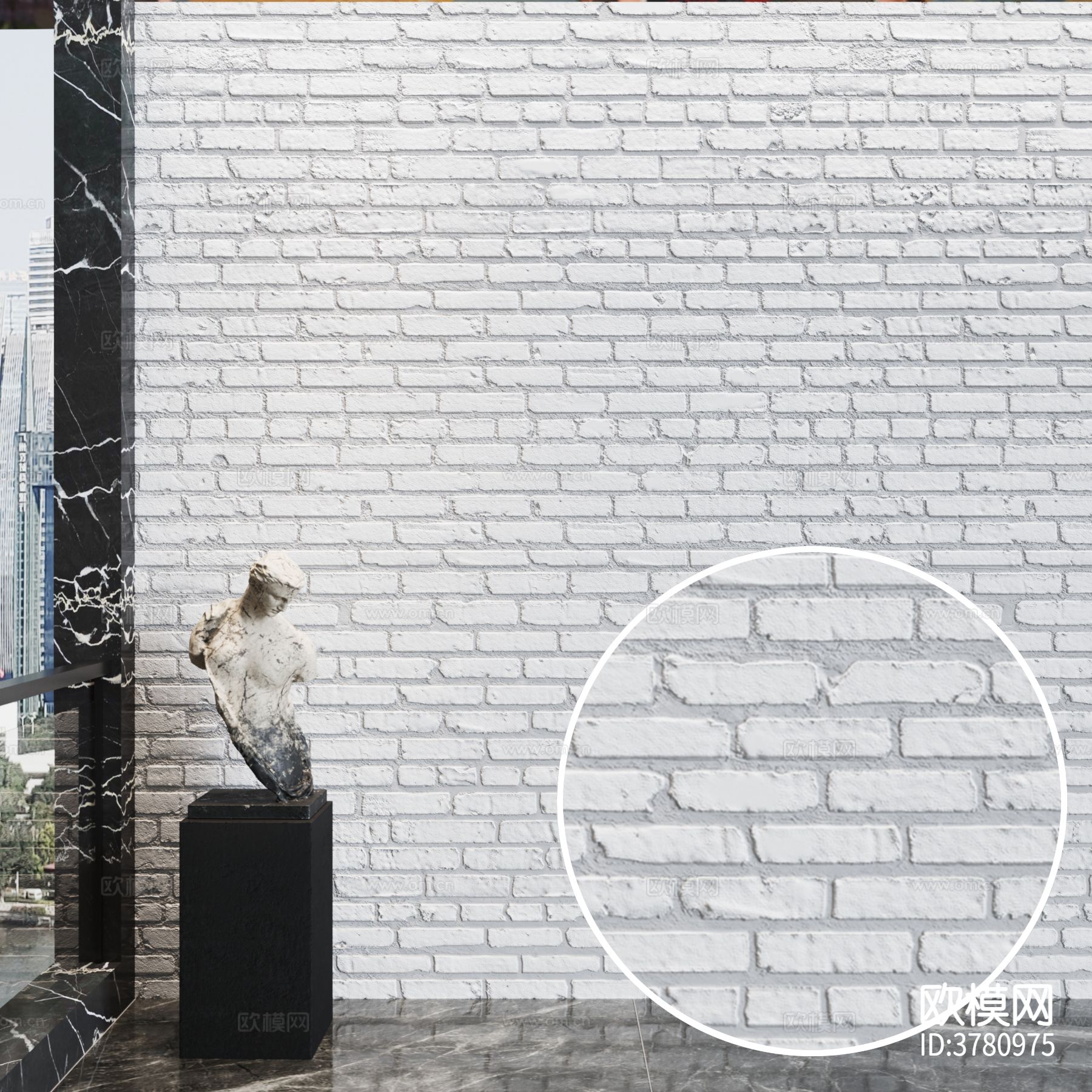 白砖 墙砖材质下载