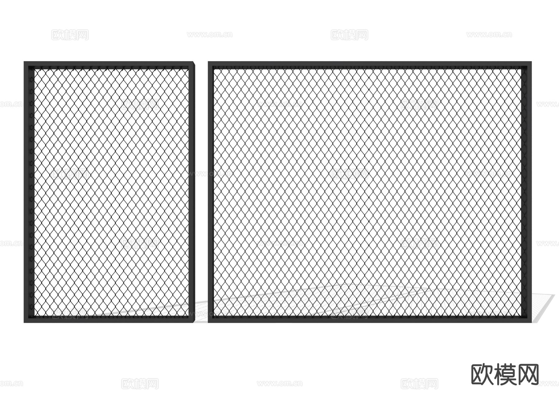 工业风铁丝网 围栏 护栏 金属网 防盗网3d模型