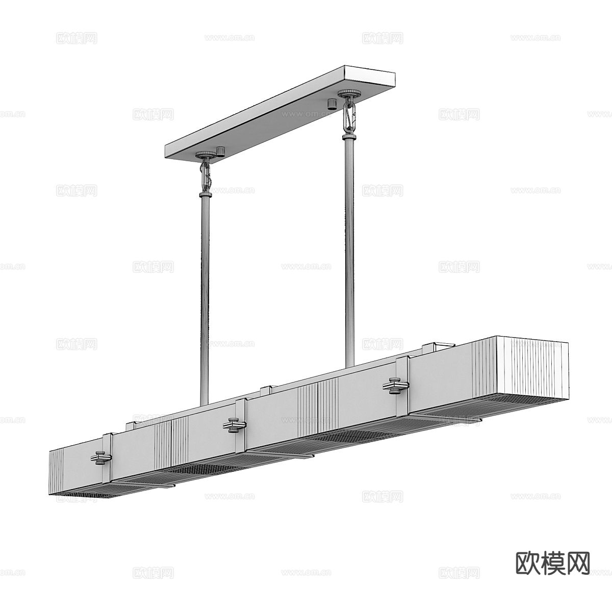 轻奢线性吊灯3d模型