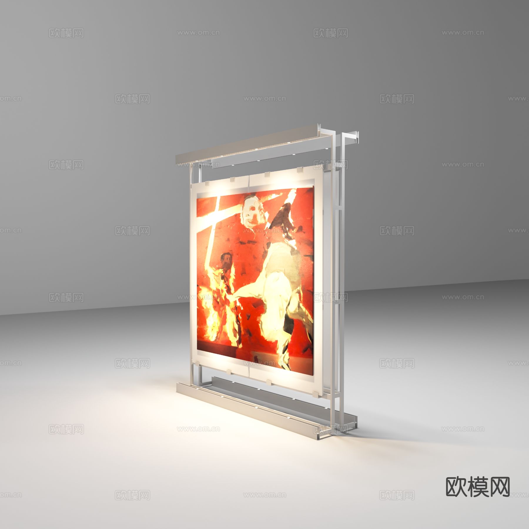 艺术画展架 画架3d模型