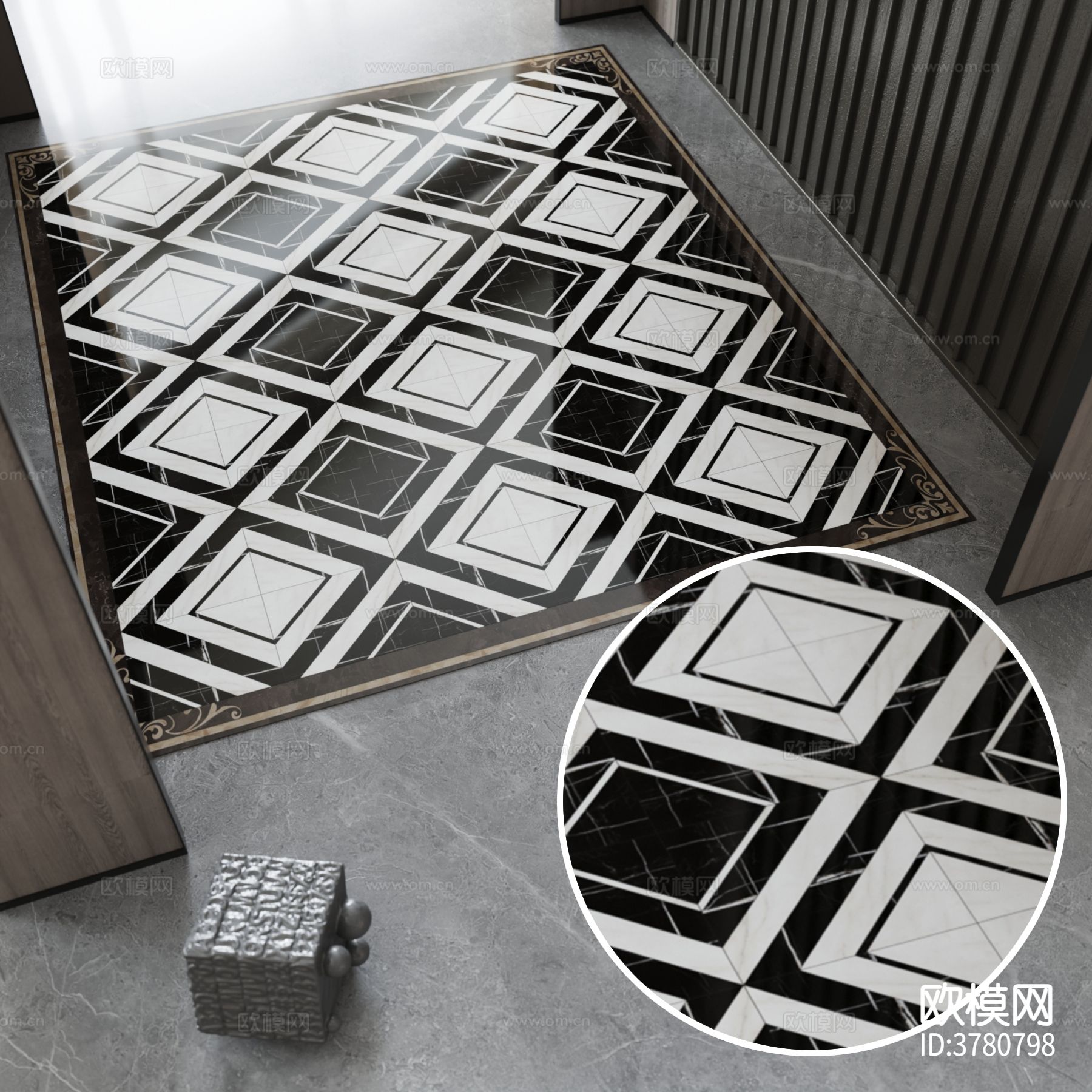 拼花地砖材质下载
