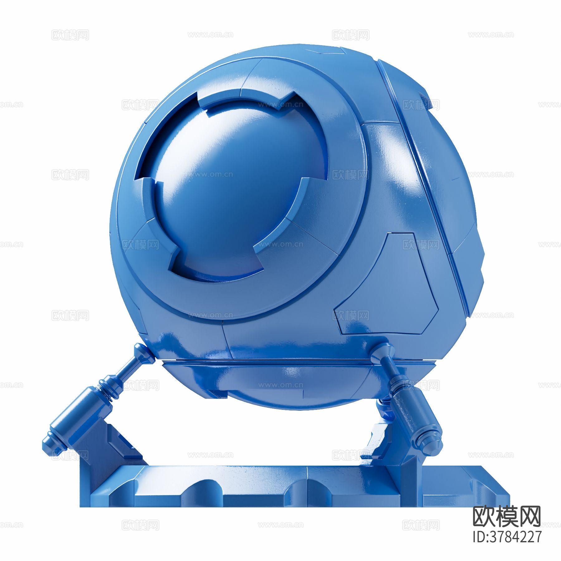 蓝色高光塑料材质下载