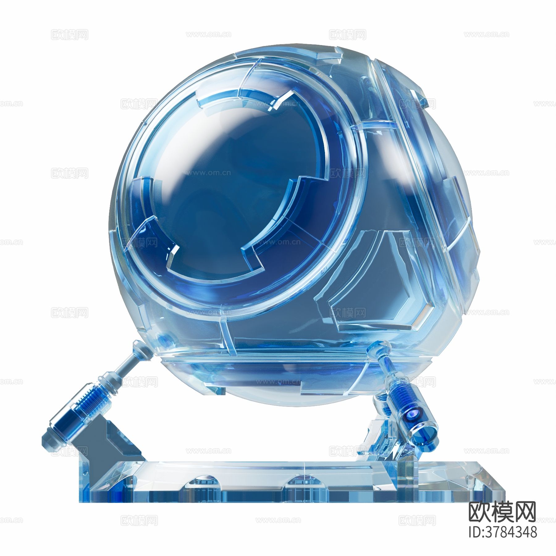 透明蓝色亚克力材质下载