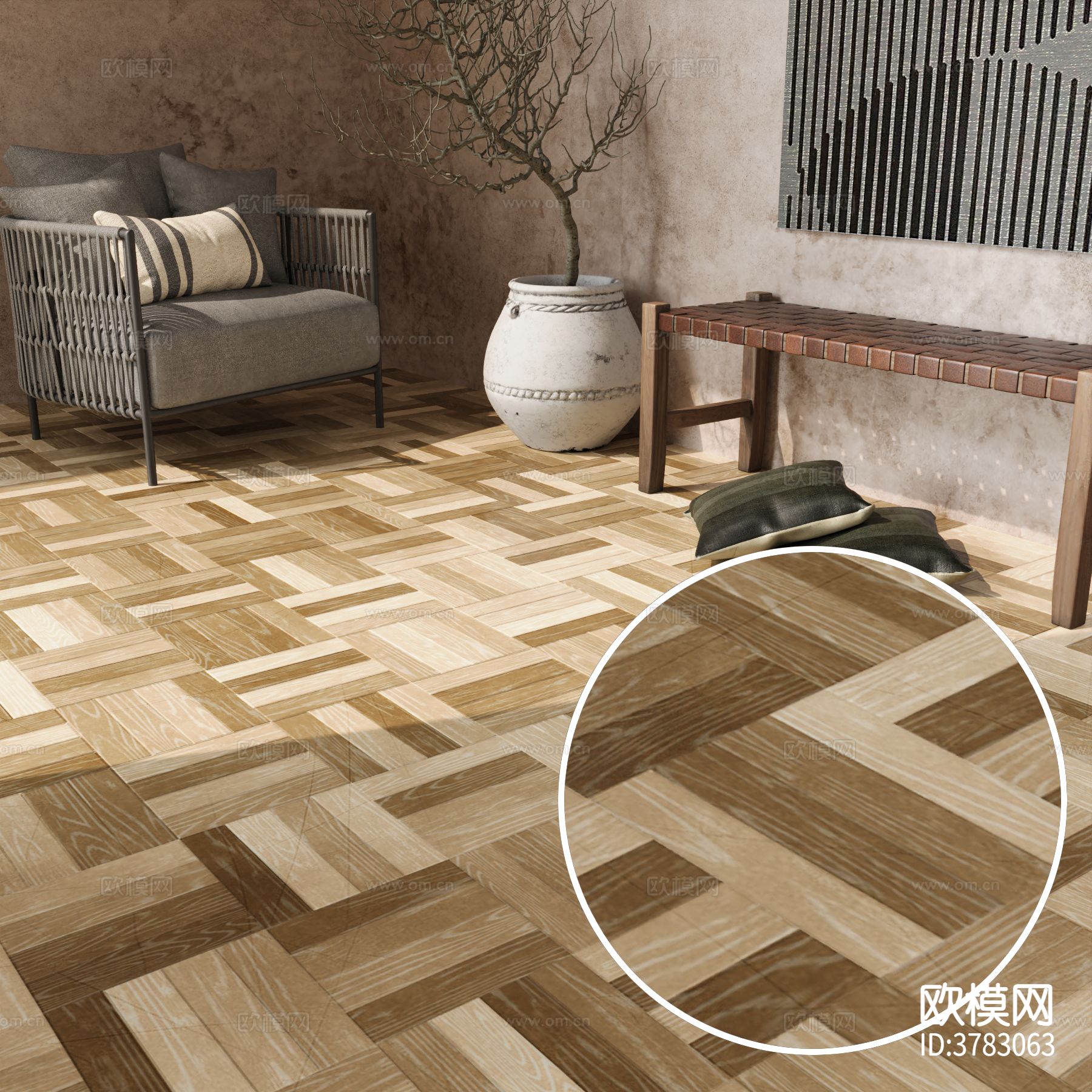 木地板 田字板材质下载