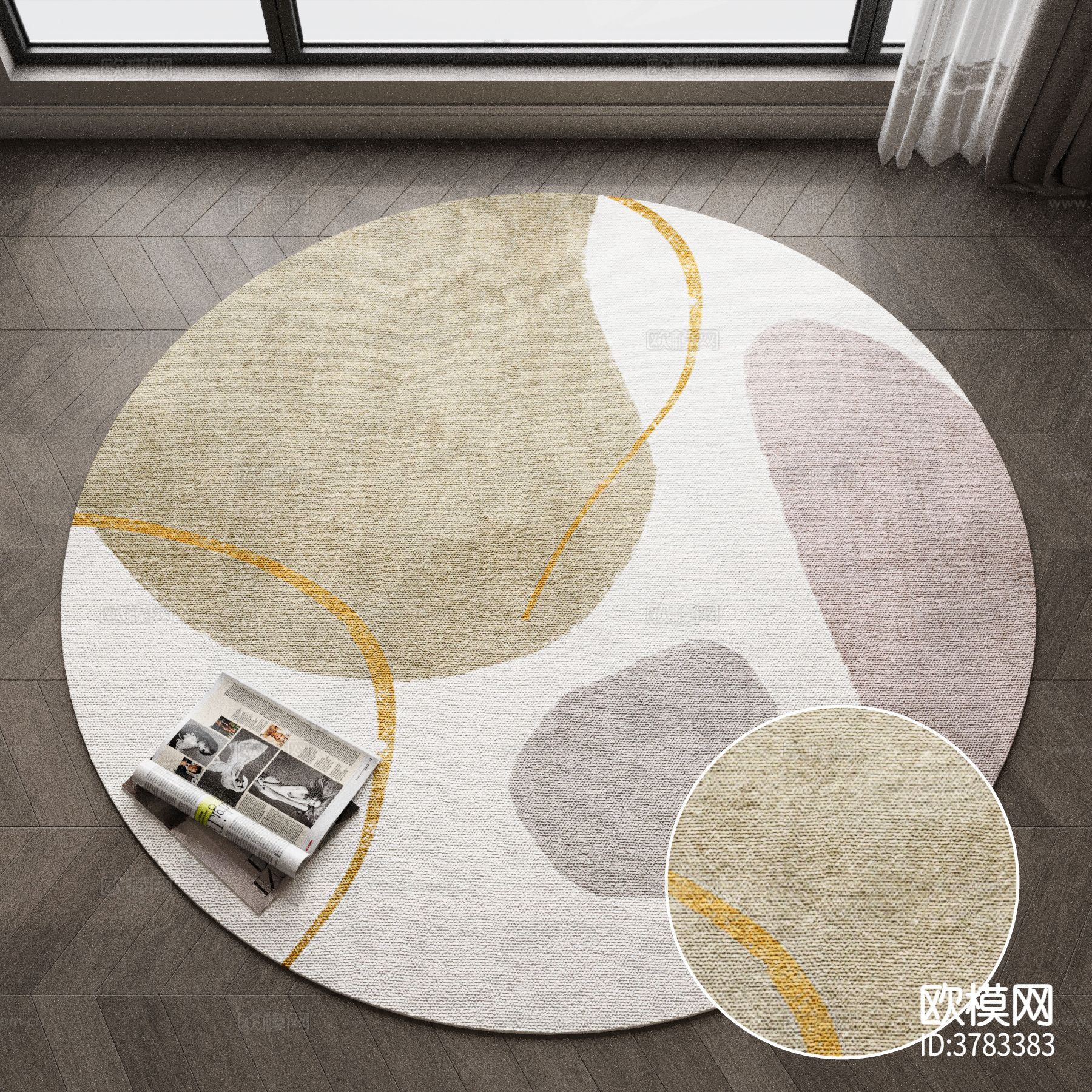圆形地毯材质下载