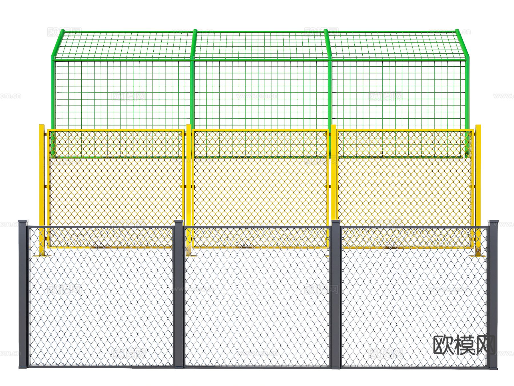 围栏网 铁丝护栏网 栅栏隔断网 不锈钢隔离网3d模型