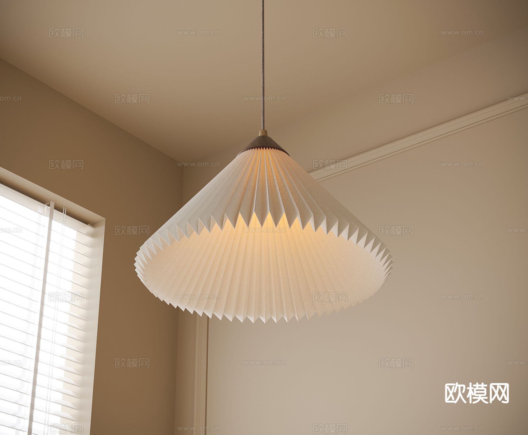 中古风吊灯 床头吊灯3d模型下载