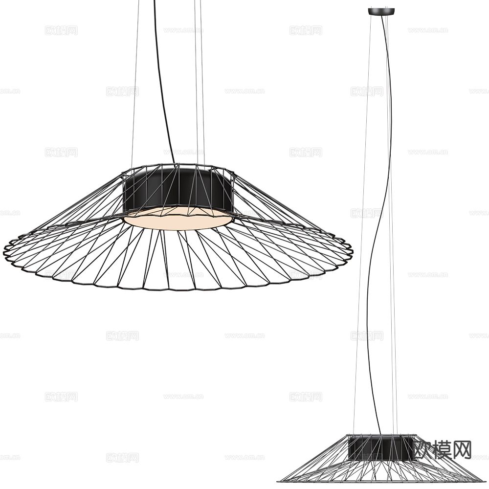 Ole 意式极简吊灯3d模型
