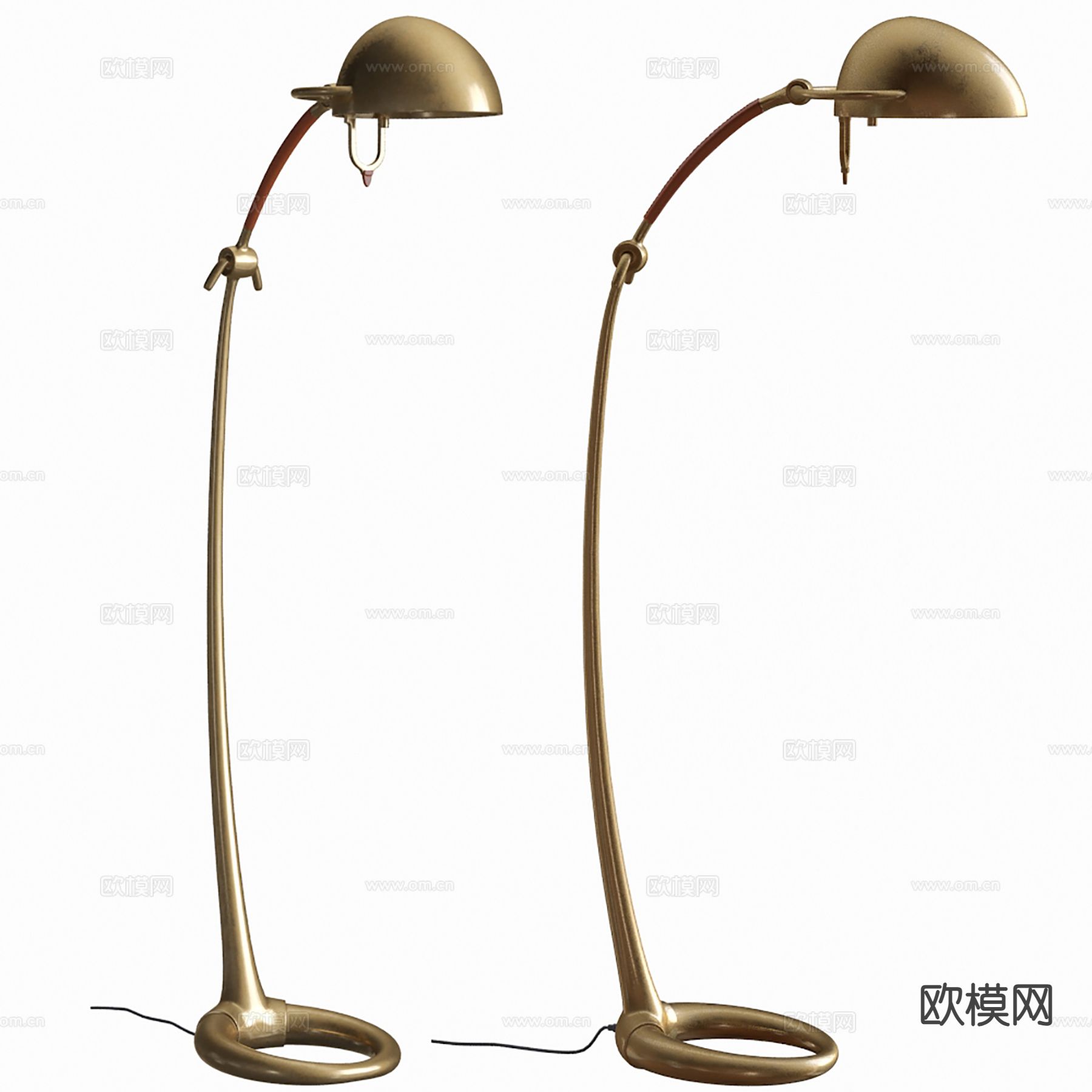 工业风落地灯 金属落地灯3d模型下载（渲染图1）