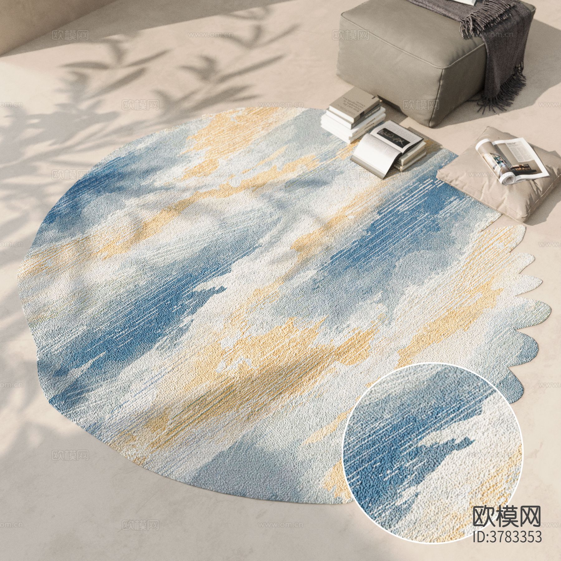 圆形地毯材质下载