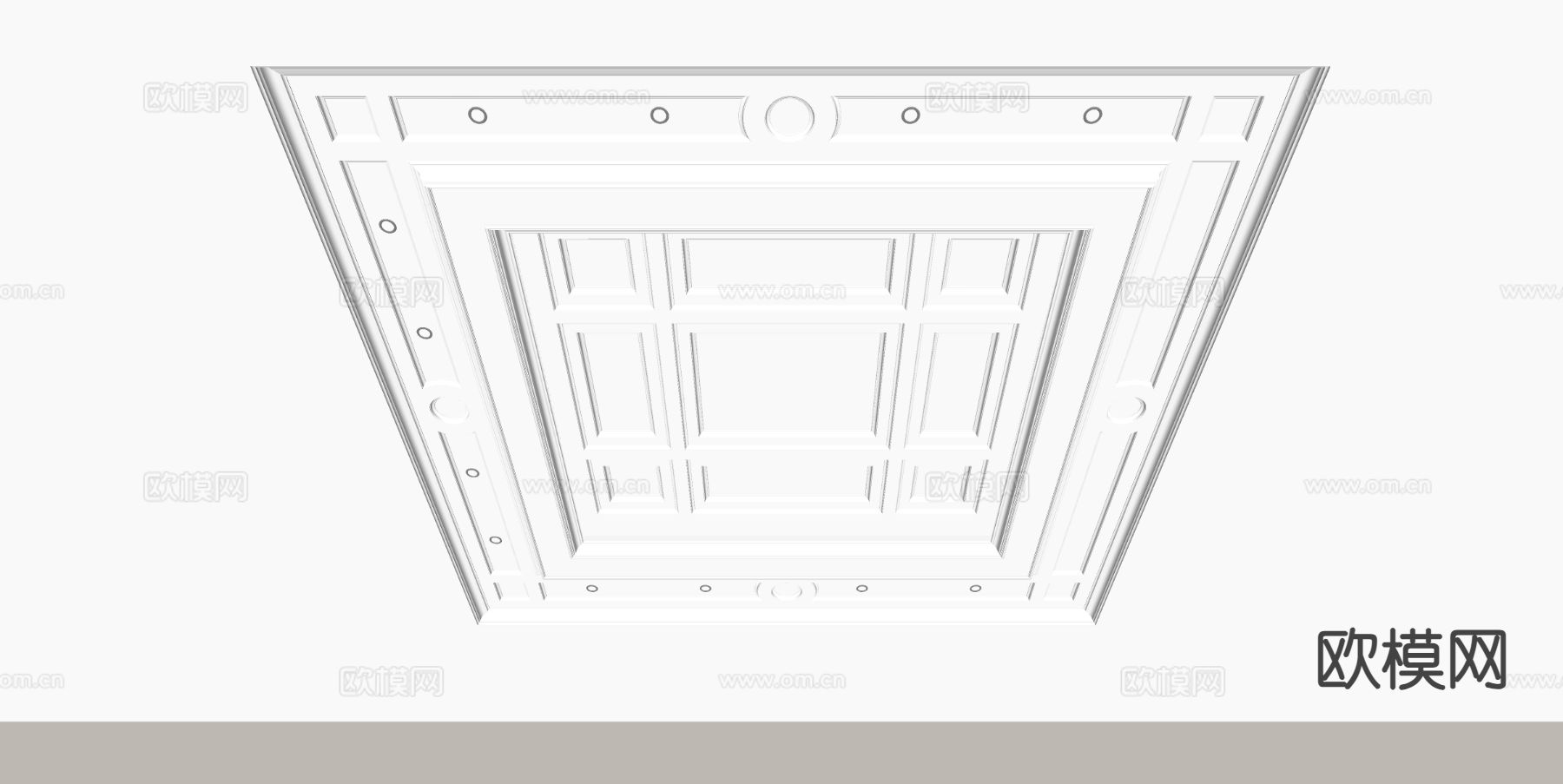 欧式天花吊顶su模型