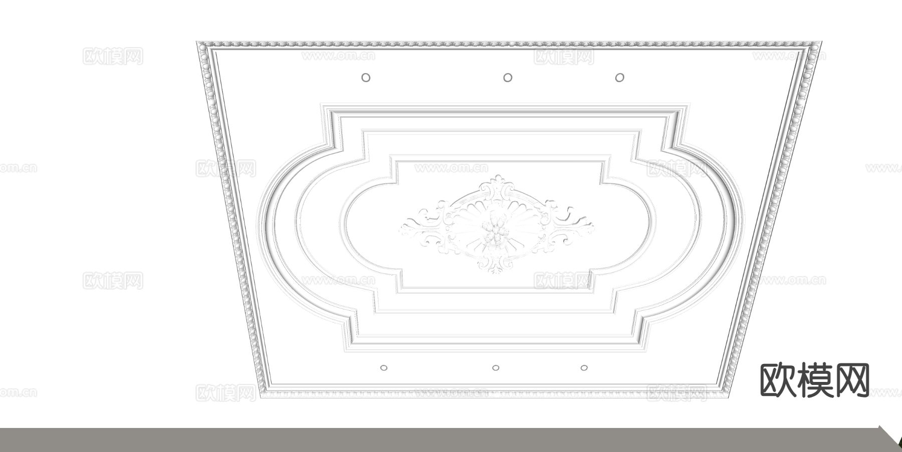 欧式天花吊顶su模型