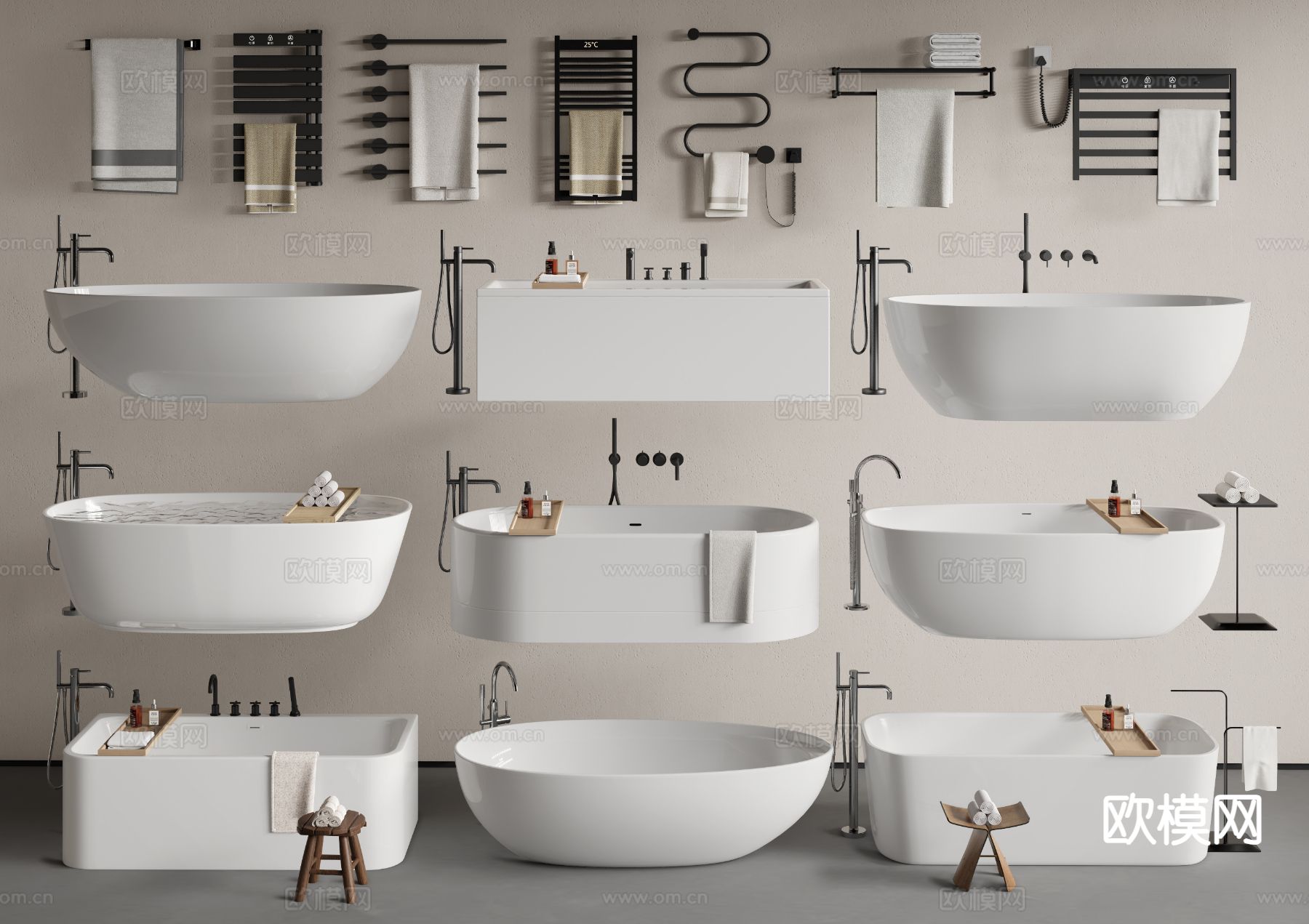 陶瓷浴缸 浴盆3d模型下载