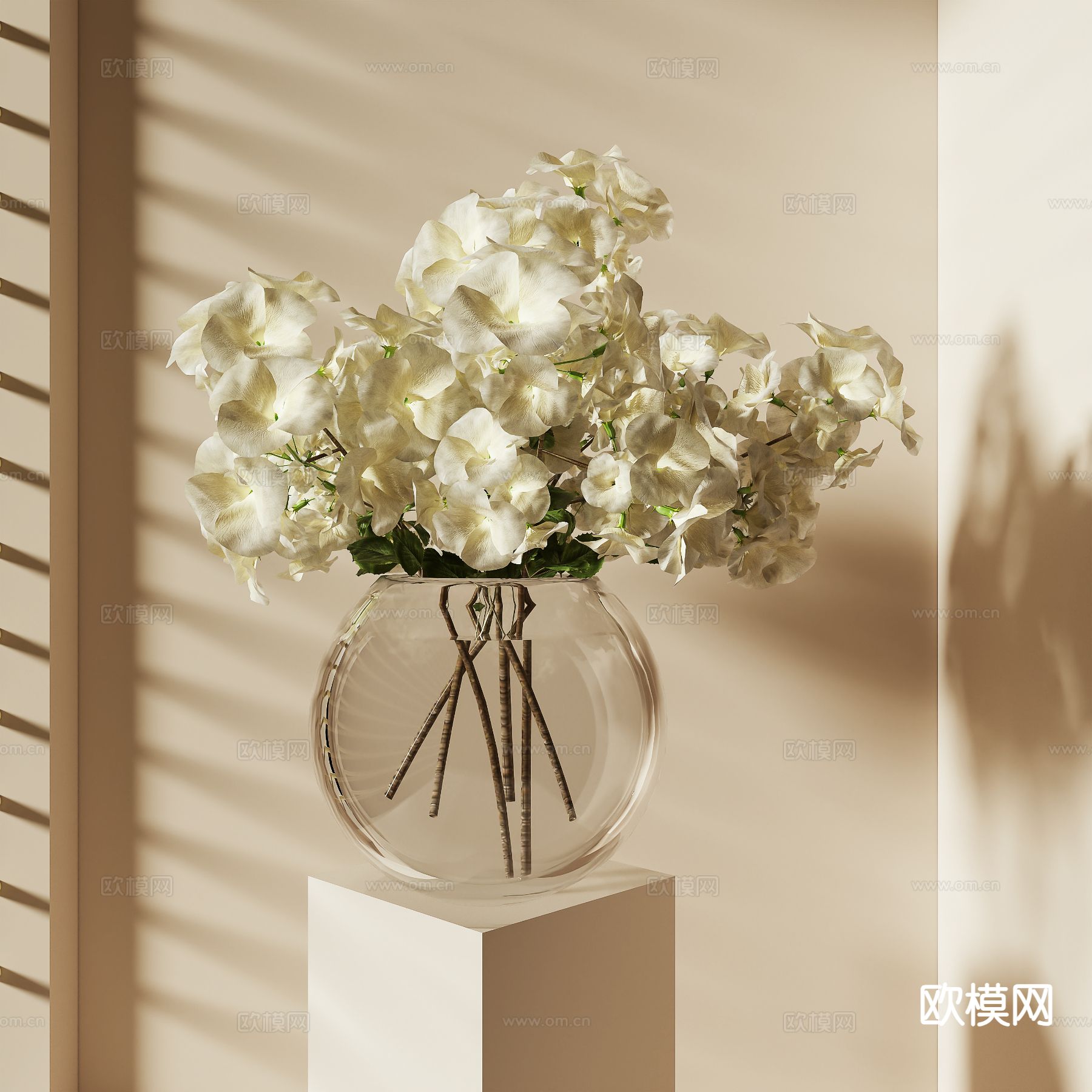 现代花瓶 花艺 插花3d模型