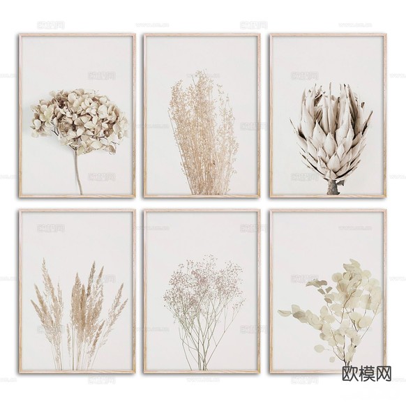 装饰画 艺术画 挂画3d模型下载(渲染图1)