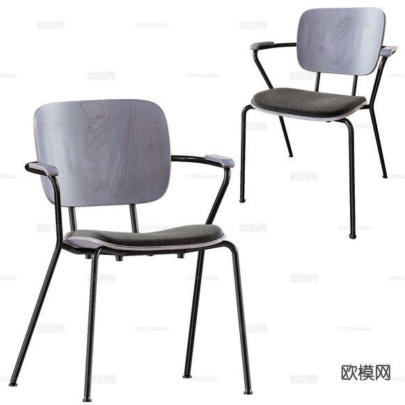 Verges 木质椅子 餐椅3d模型下载