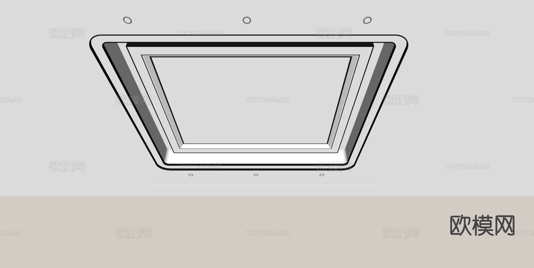 现代天花吊顶su模型