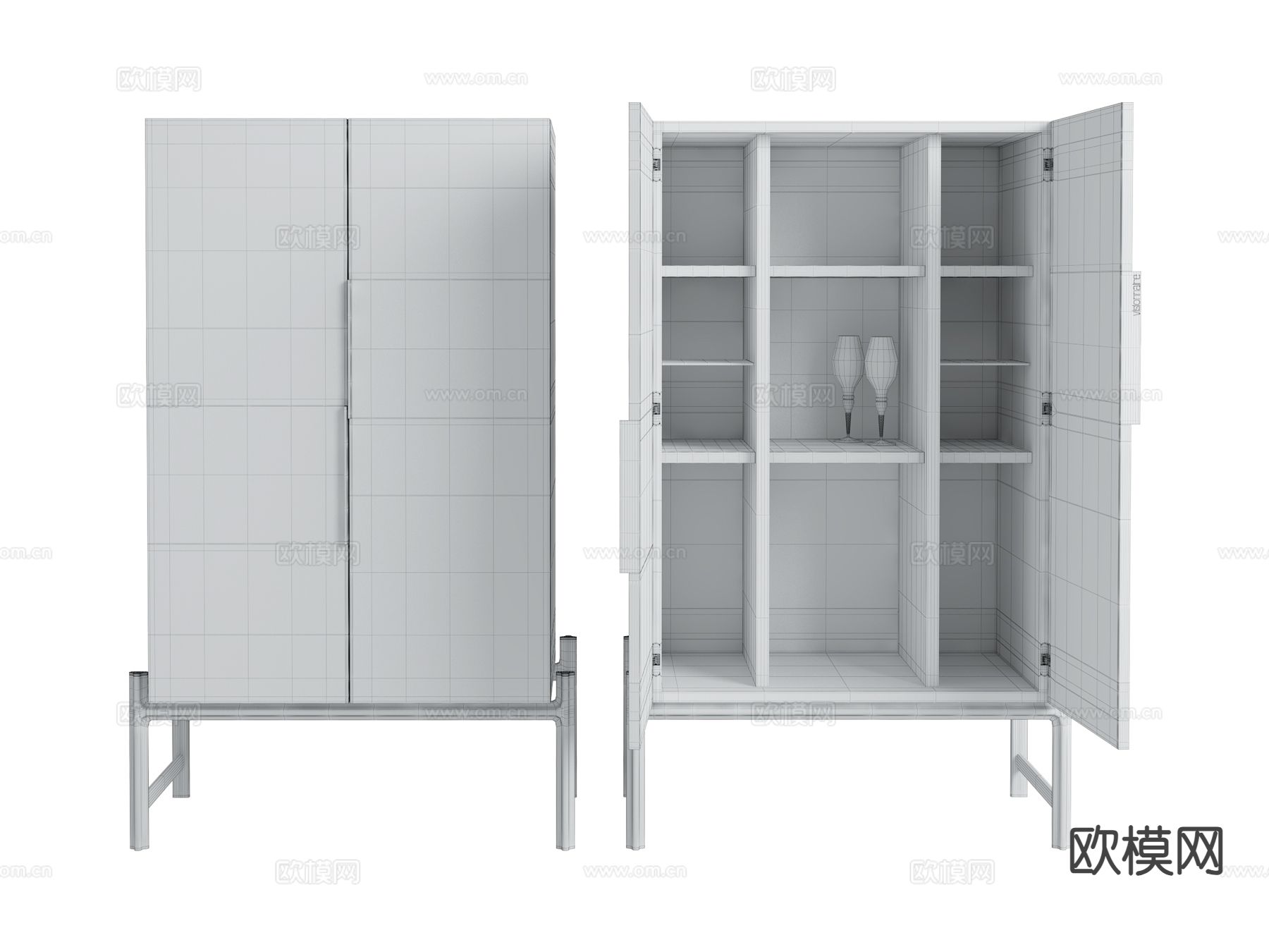 visionnaire意式轻奢酒柜3d模型