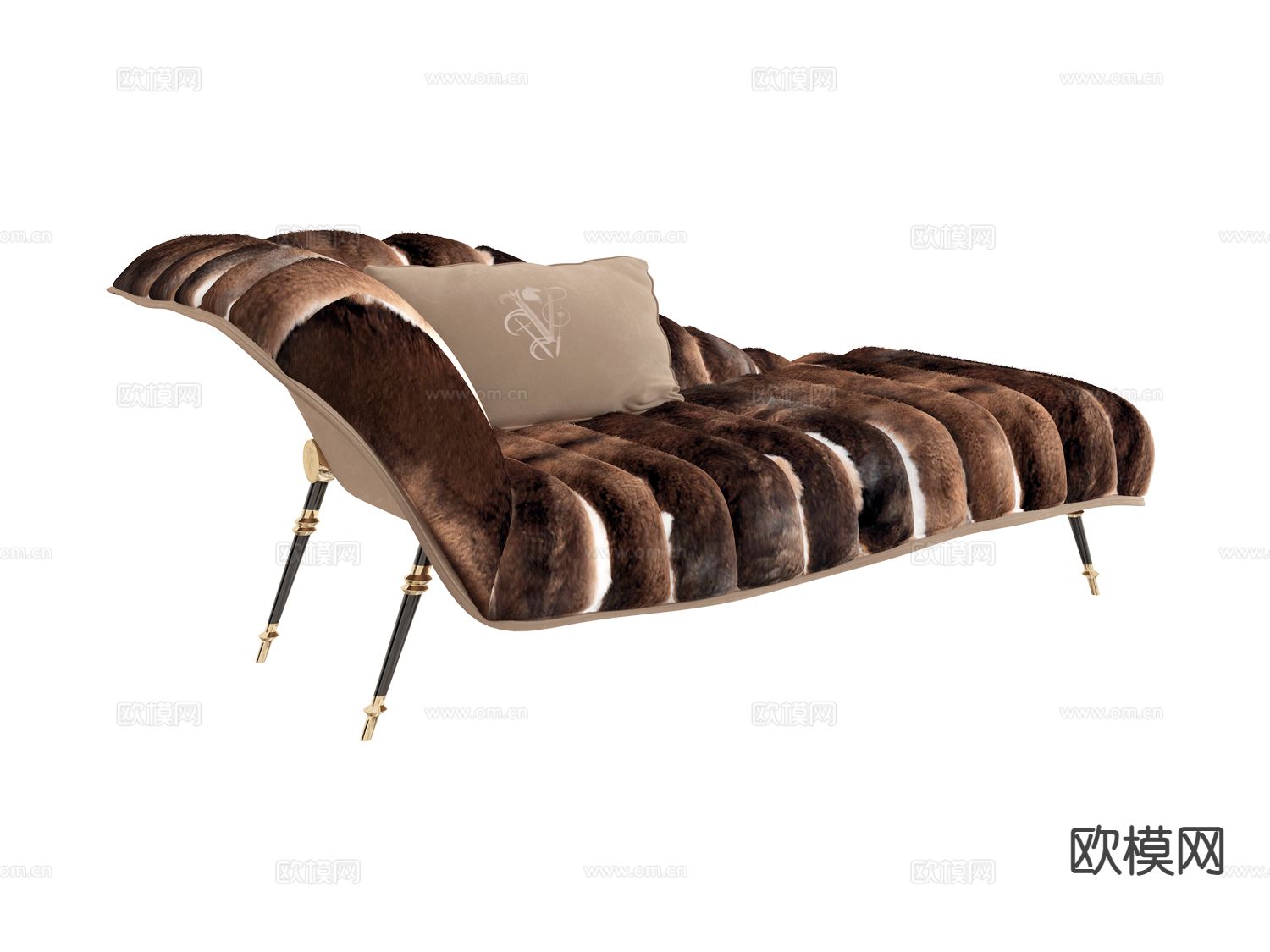 visionnaire轻奢贵妃椅3d模型下载（渲染图1）