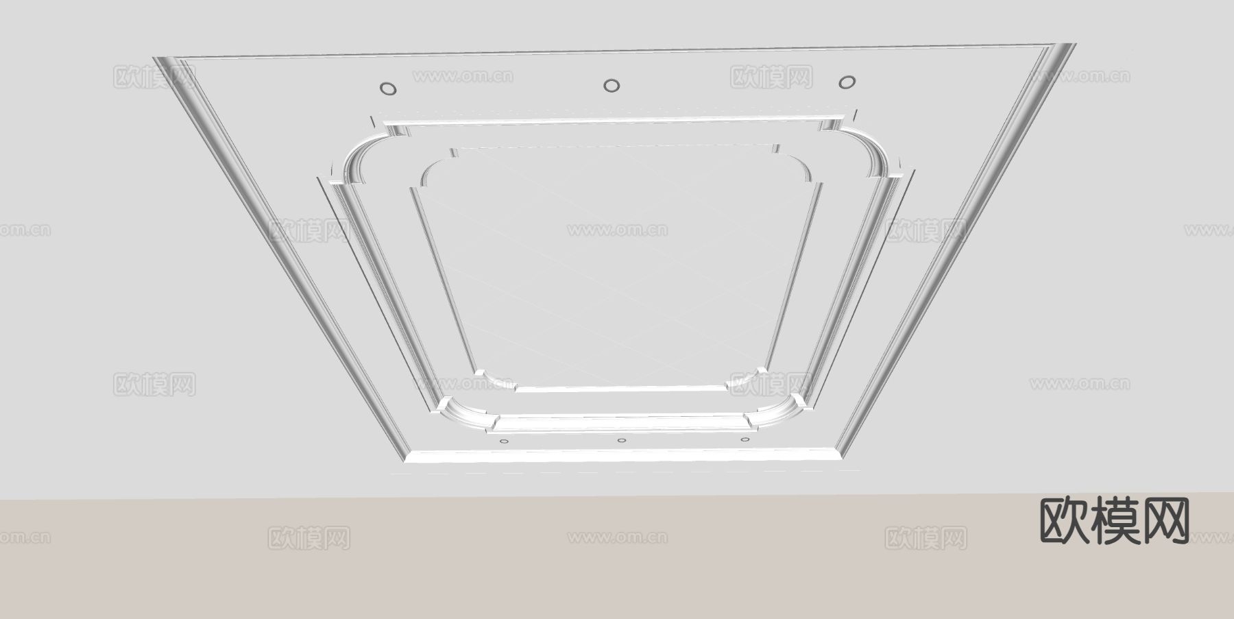 欧式天花吊顶su模型