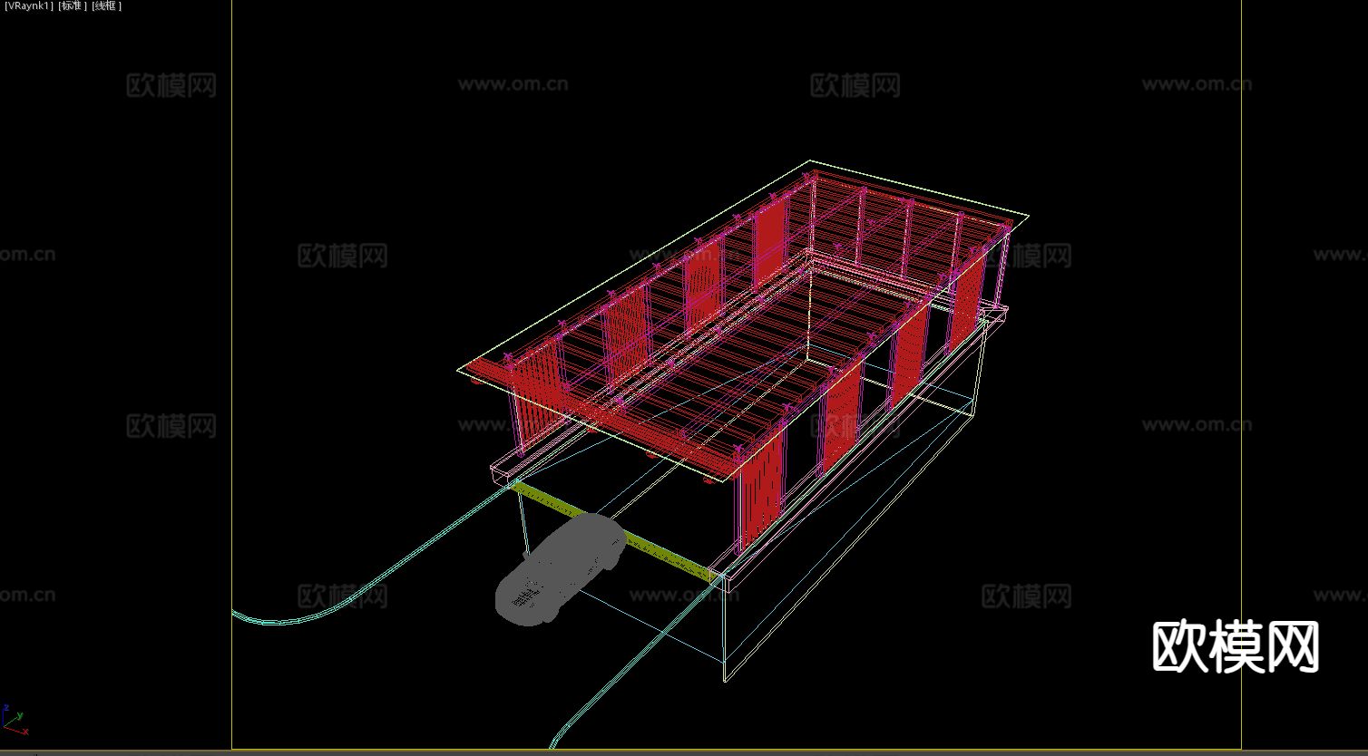 地下车库 停车场出入口3d模型