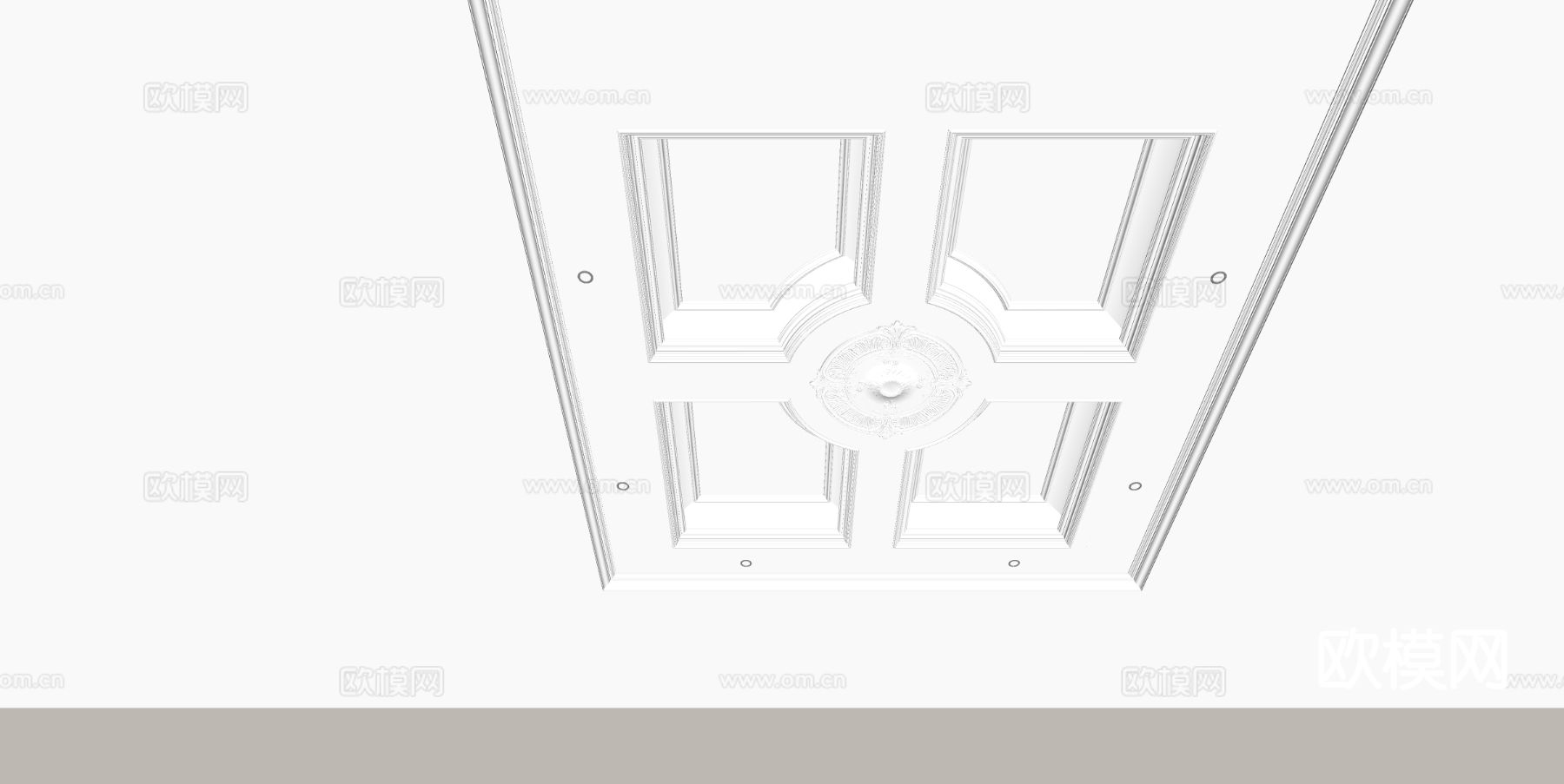 欧式天花吊顶su模型