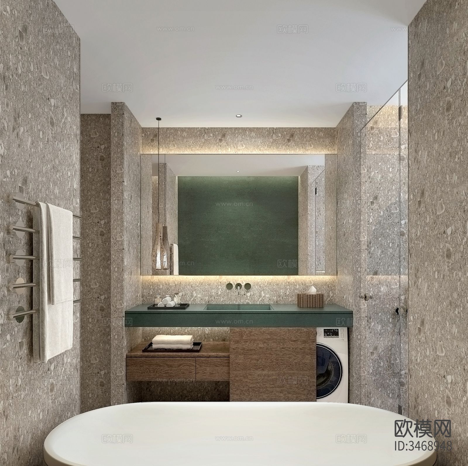 现代平层效果图下载（渲染图6）