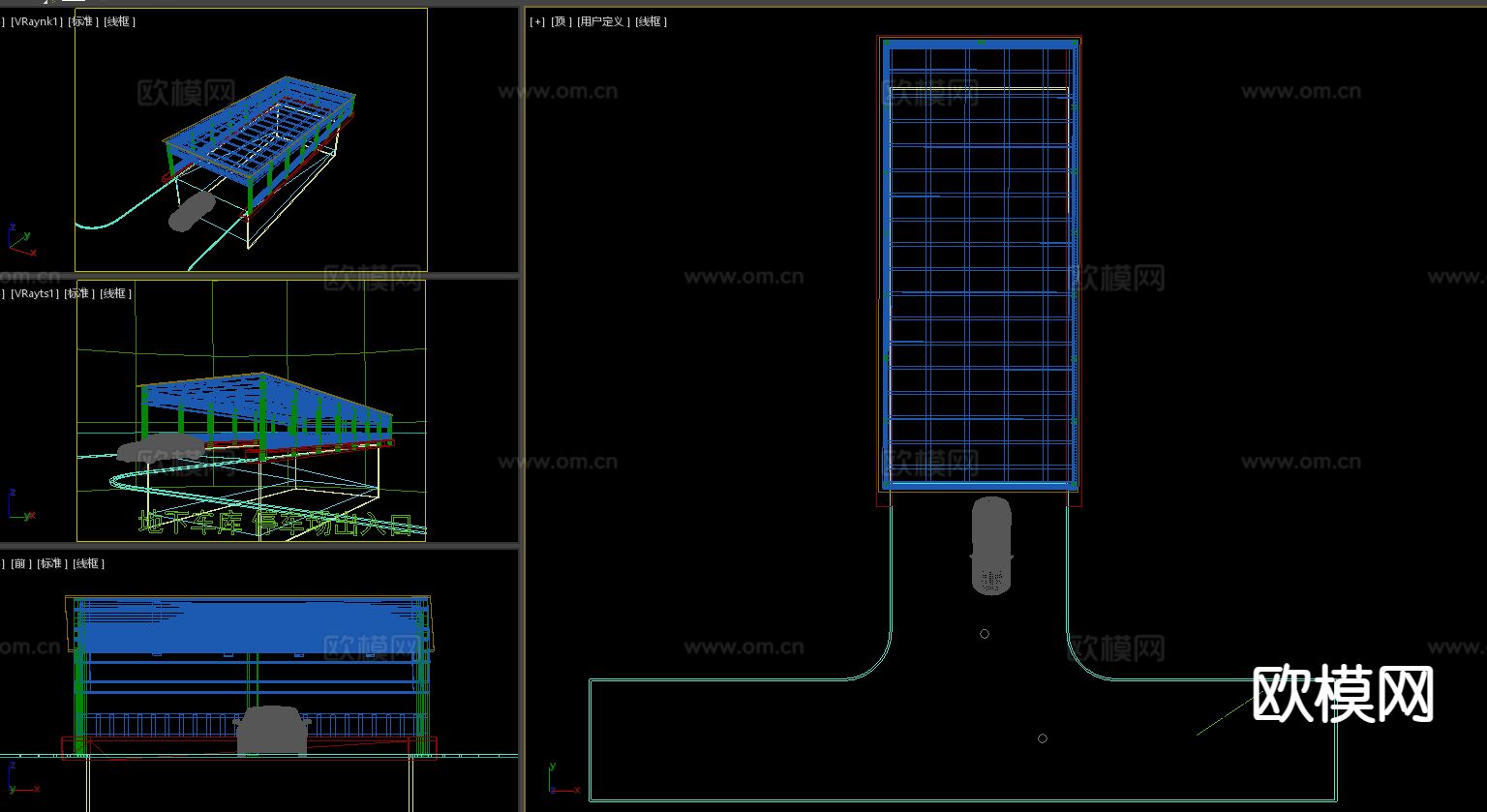 地下车库 停车场出入口3d模型