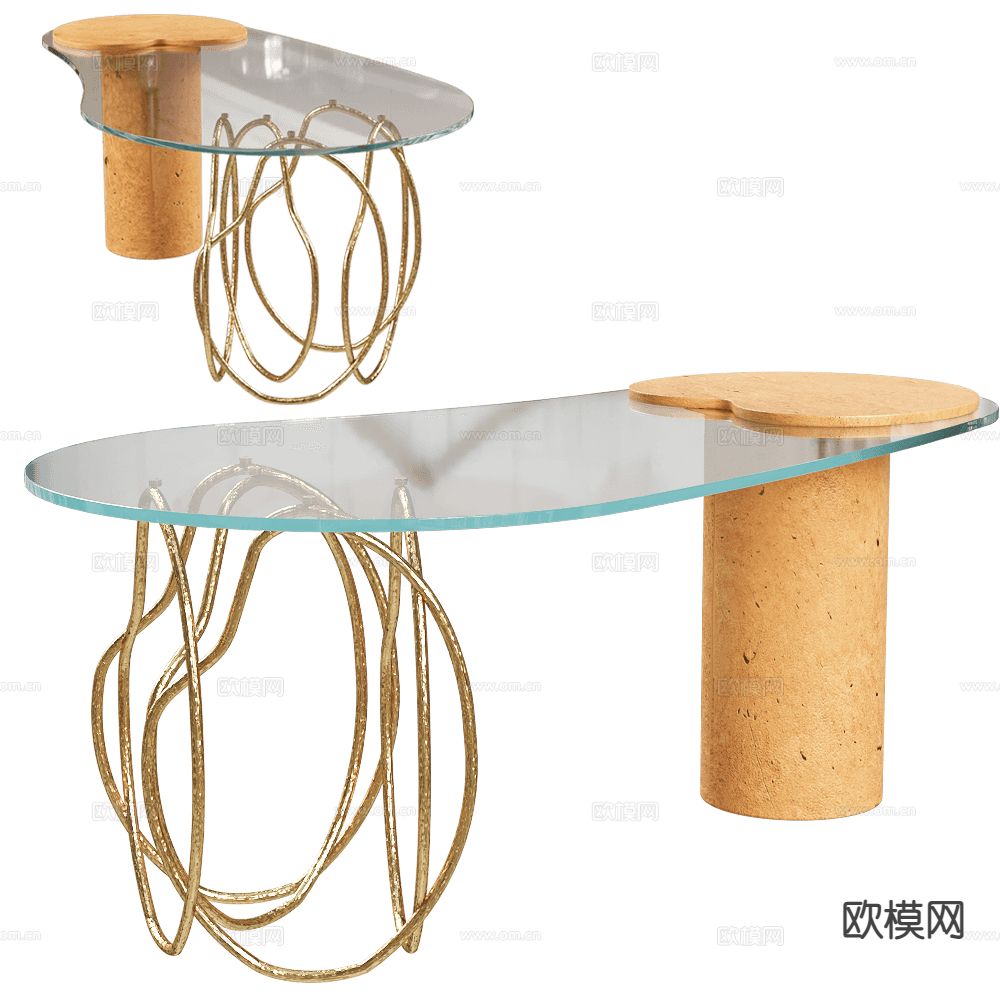 Salto 意式玻璃书桌3d模型下载