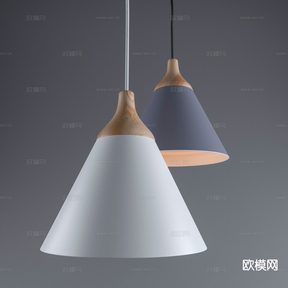 工业风吊灯 餐厅吊灯3d模型下载(渲染图2)