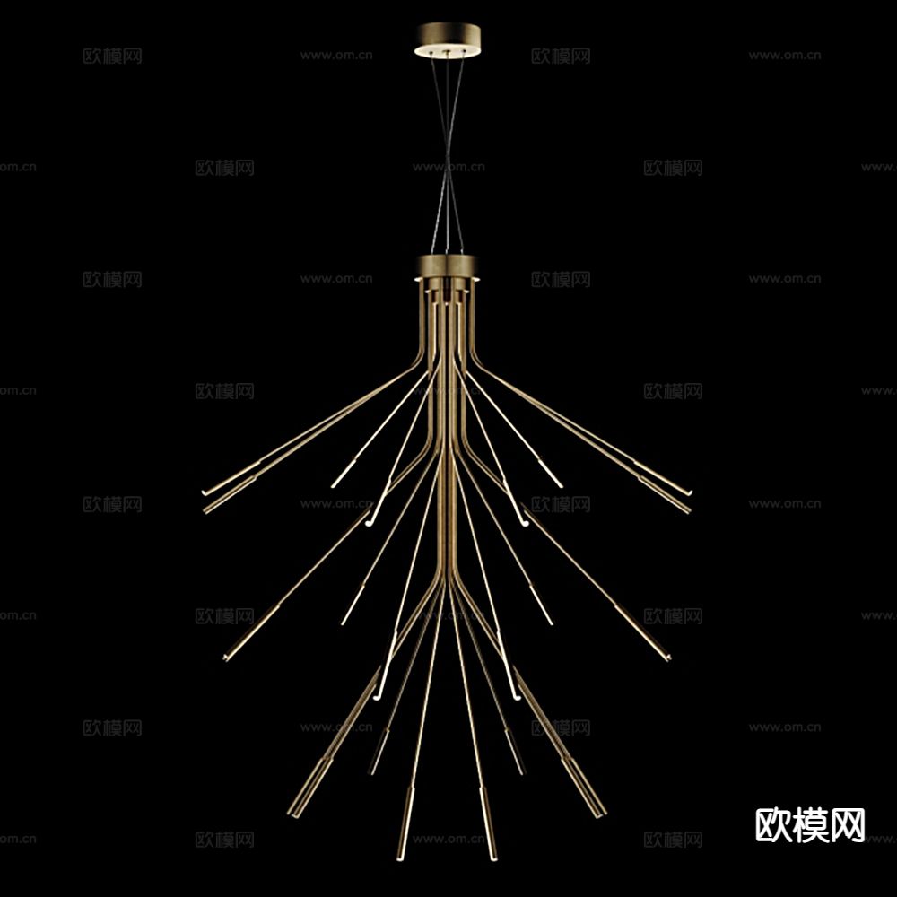 轻奢吊灯 艺术吊灯3d模型