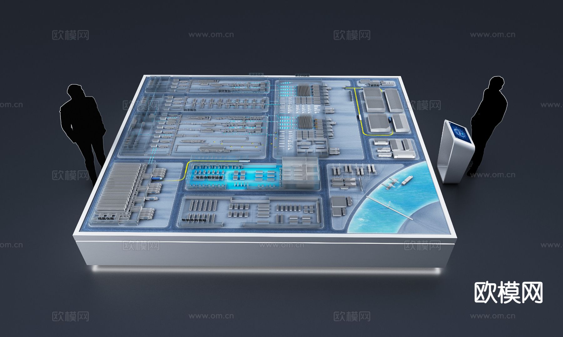 展馆展厅展示 科技沙盘 电子沙盘3d模型