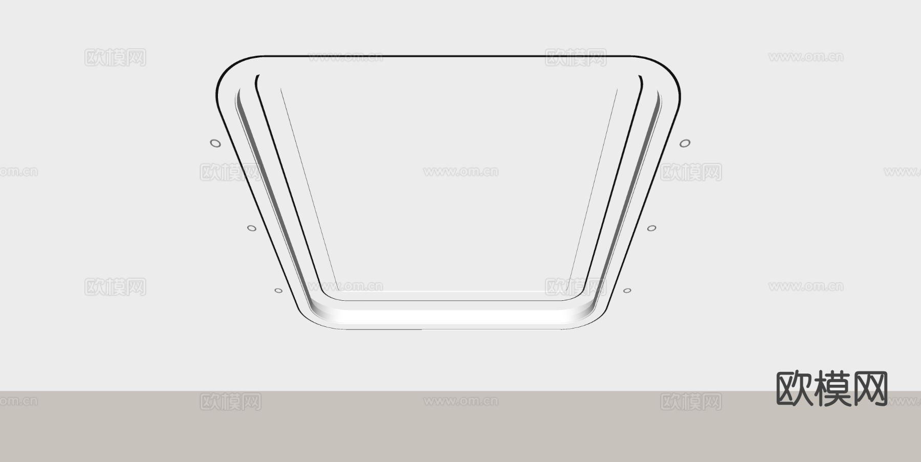 现代天花吊顶su模型