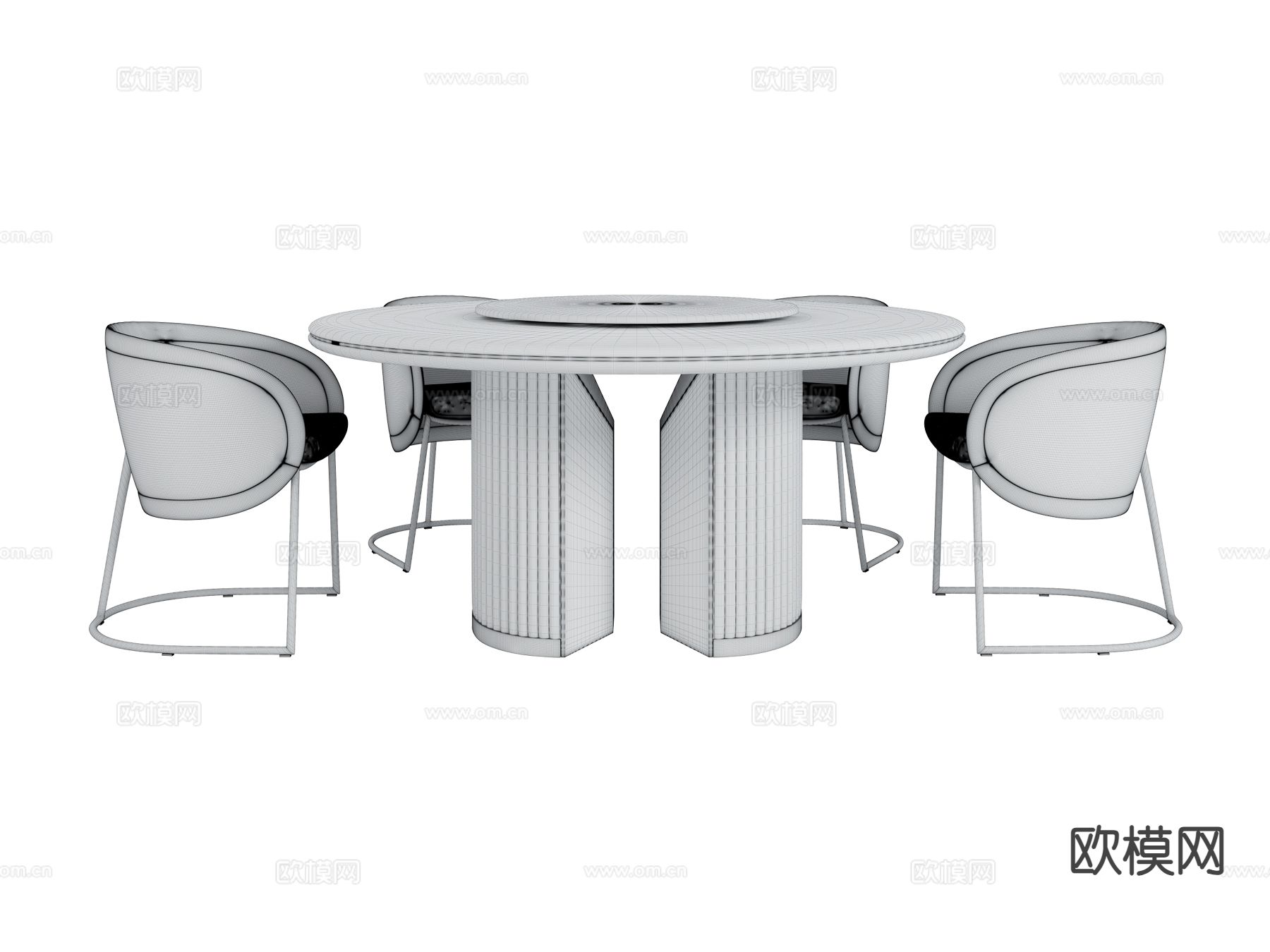 visionnaire意式餐桌椅3d模型