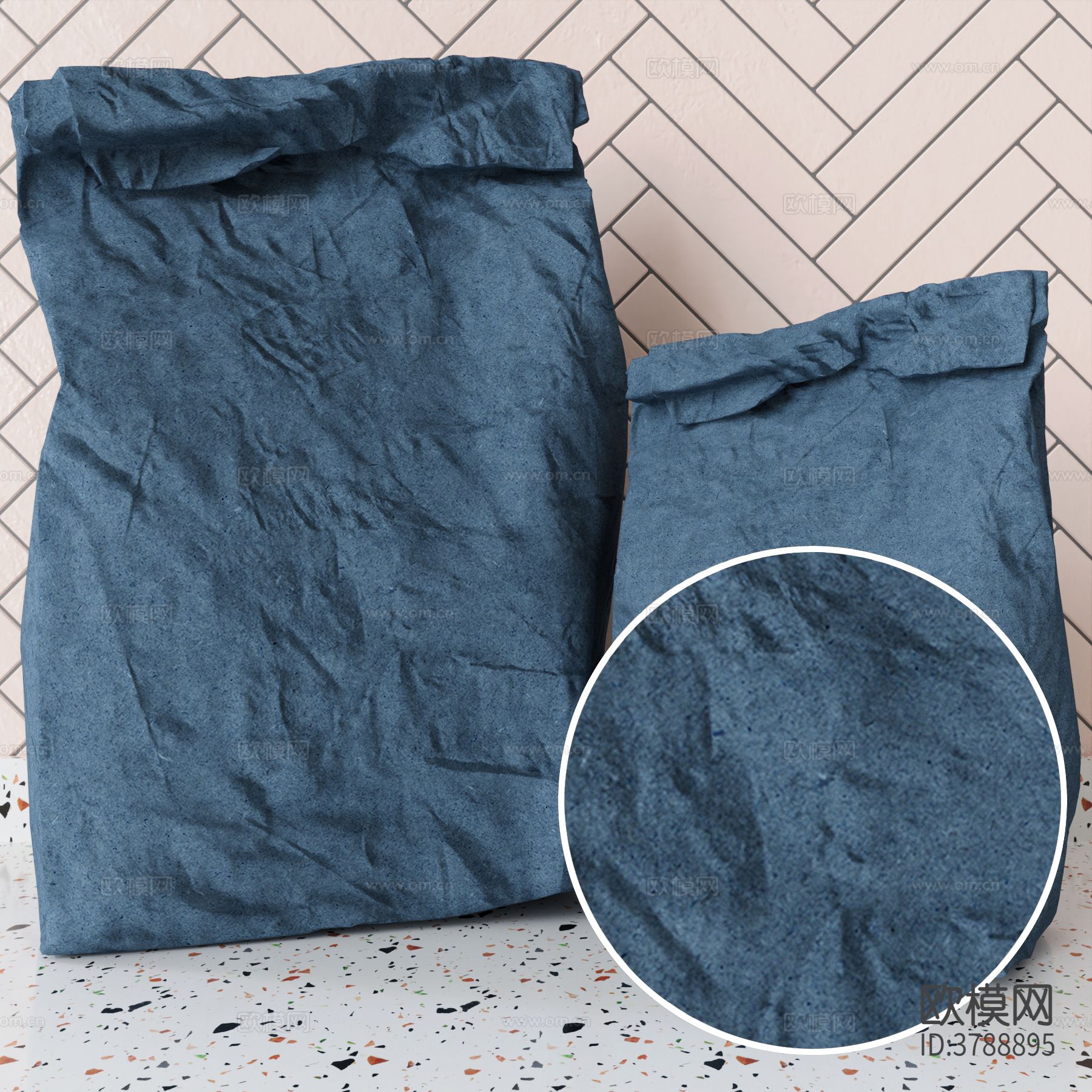 蓝色牛皮纸材质下载