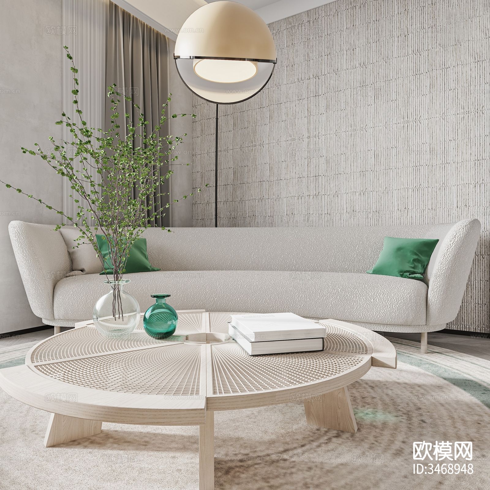 现代平层效果图下载（渲染图5）