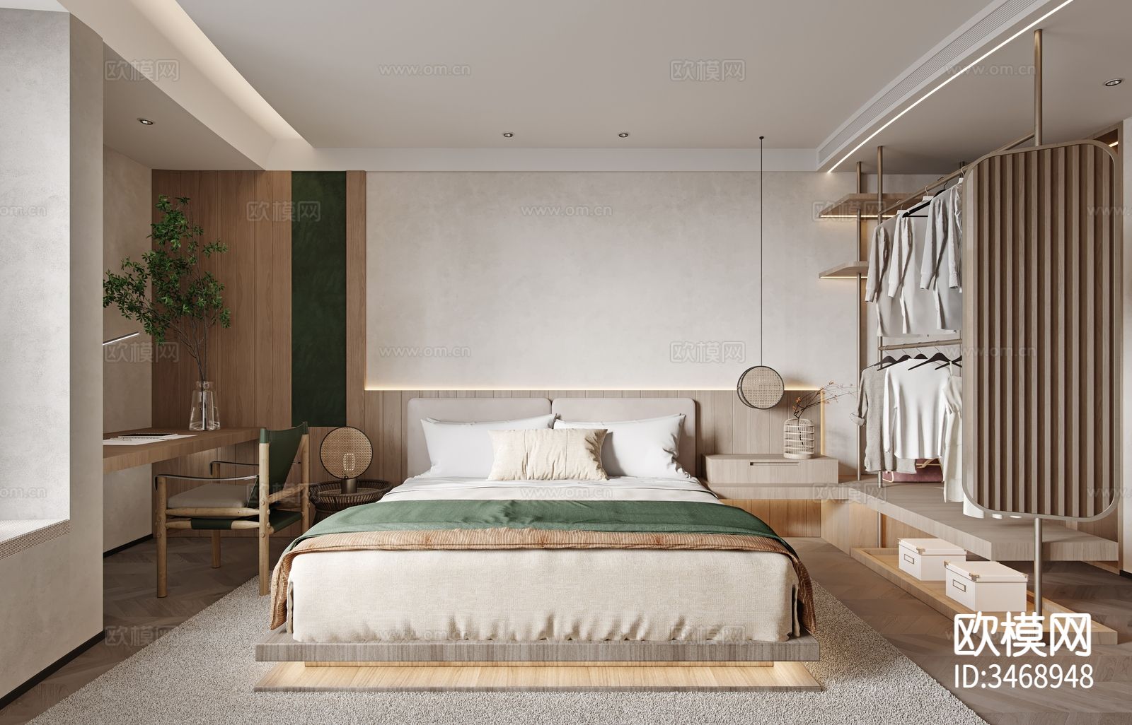 现代平层效果图下载（渲染图8）